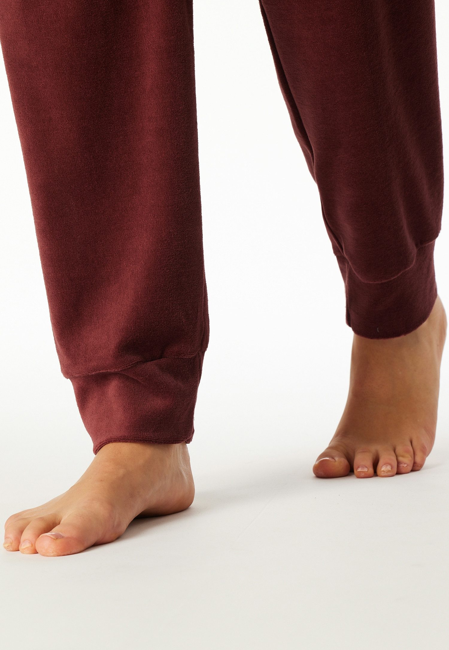 Schiesser Pyjama Comfort Nightwear Katoenmix, ronde hals, lange mouwen, velours kwaliteit
