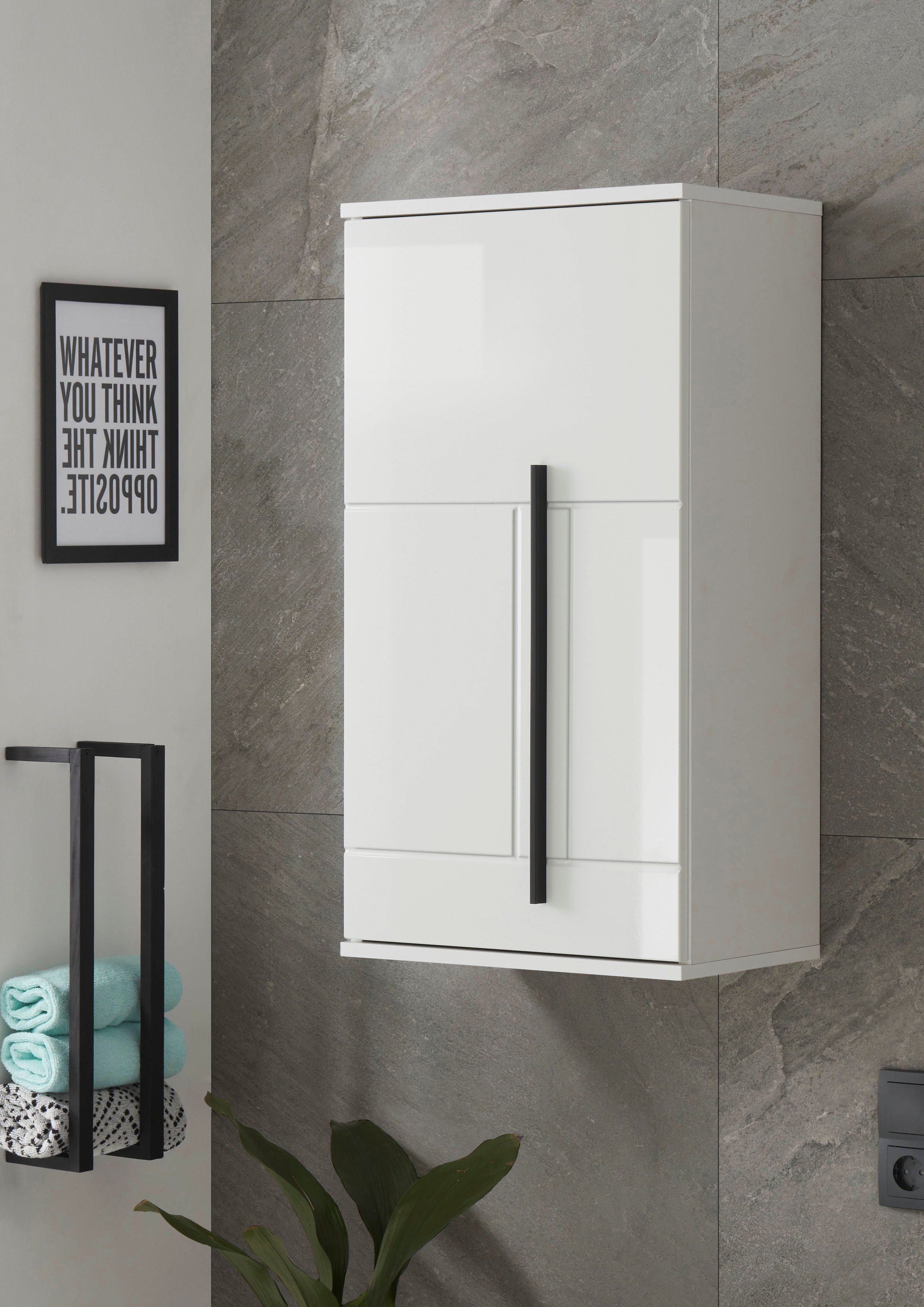 INOSIGN Hangend kastje Cantara, badkamerkast in hoogglans wit, hangkast in modern ontwerp