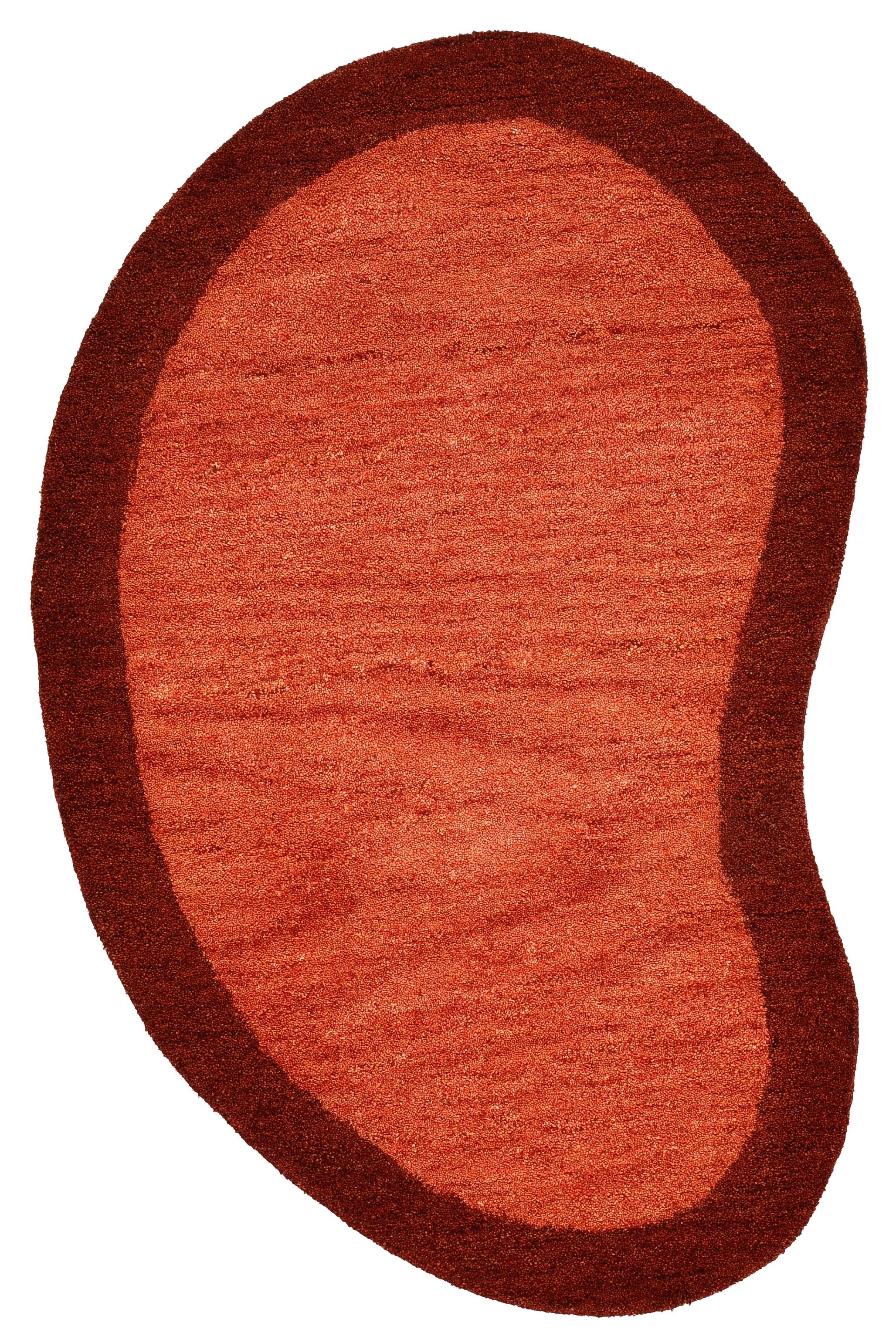 THEKO Wollen kleed Gabbeh super, Handgeweven vloerkleed, randdessin, zuivere wol, met de hand geweven