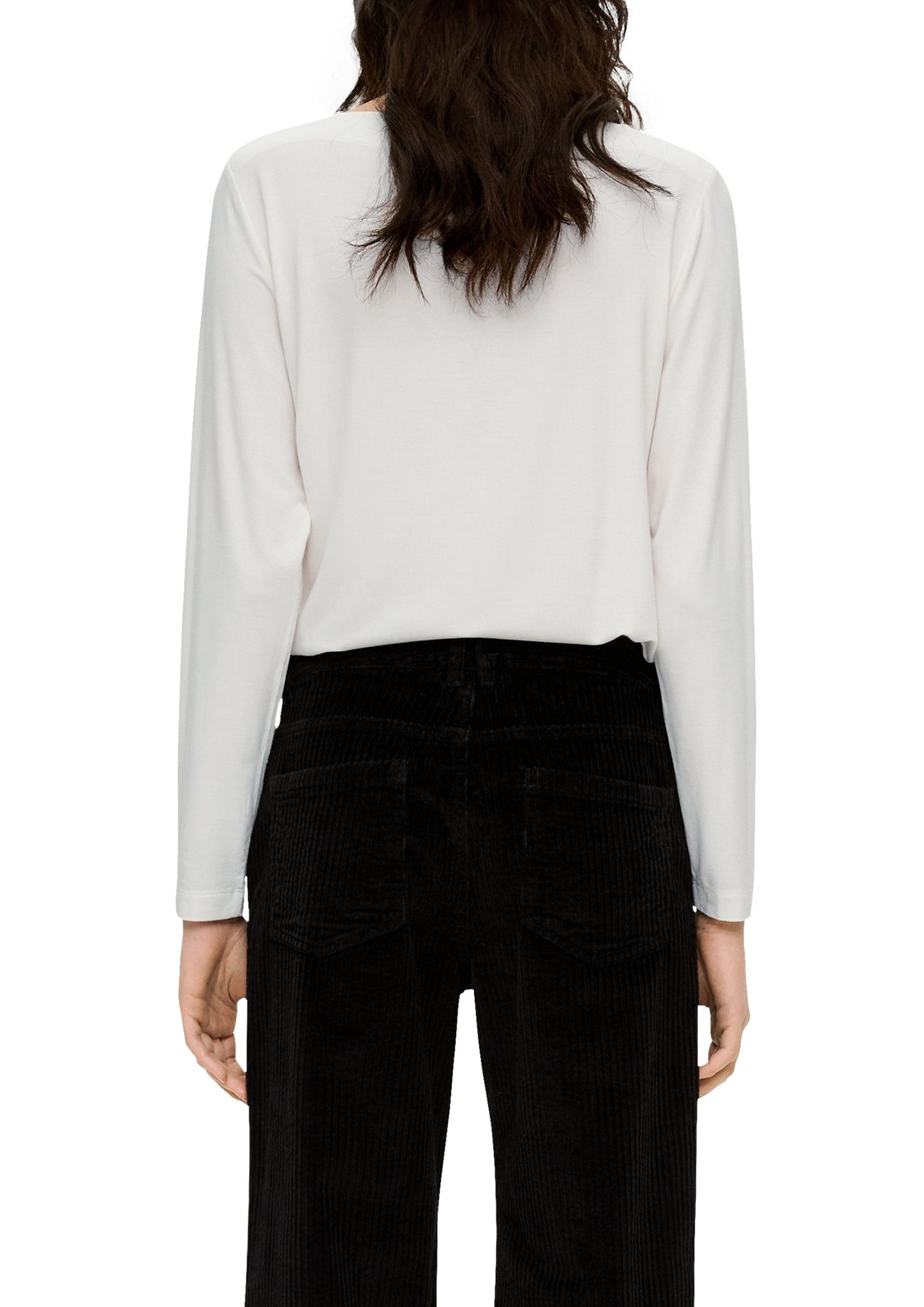 s.Oliver Longsleeve met groot opschrift op borsthoogte