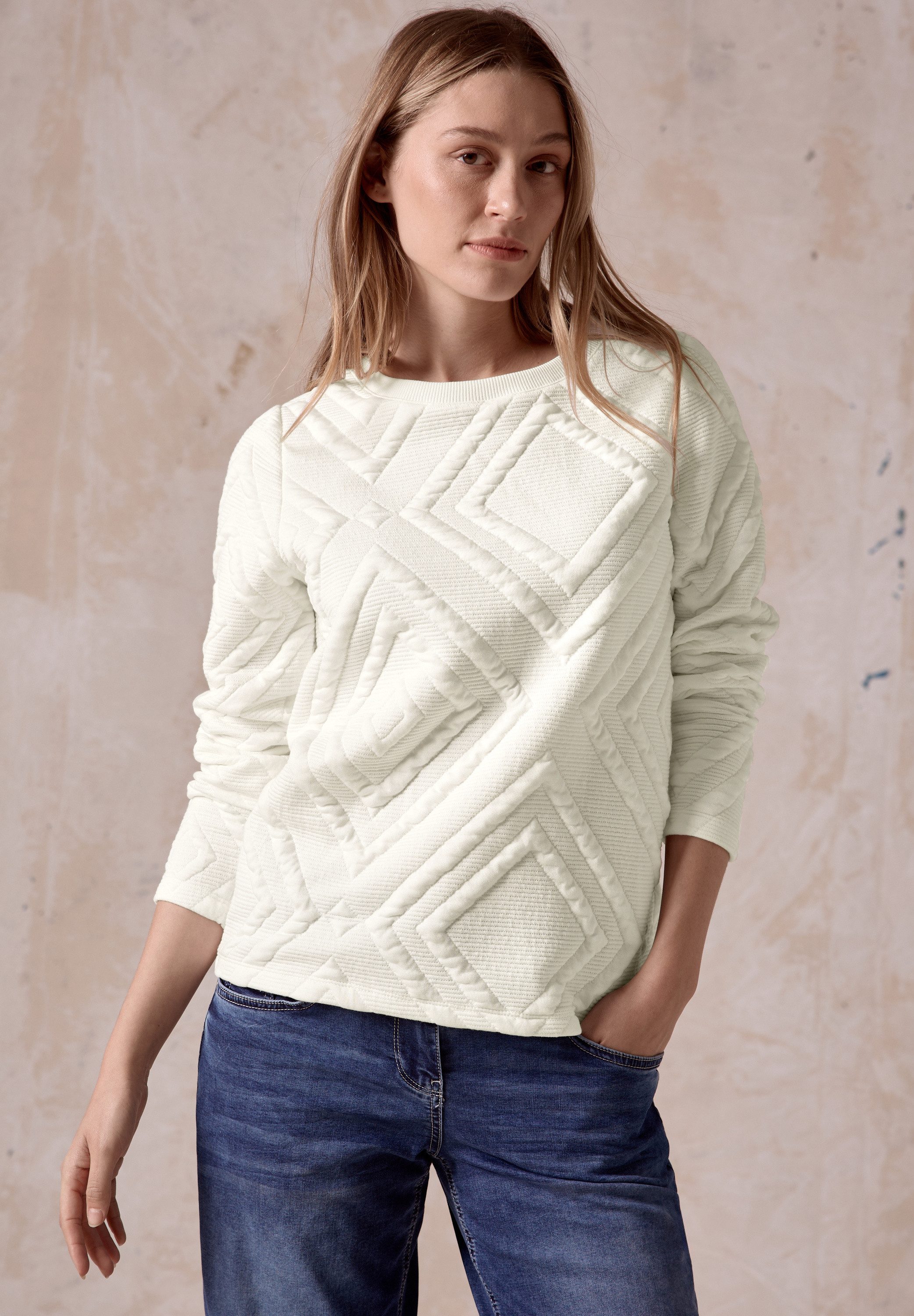 Cecil Sweatshirt met 3d structuurpatroon