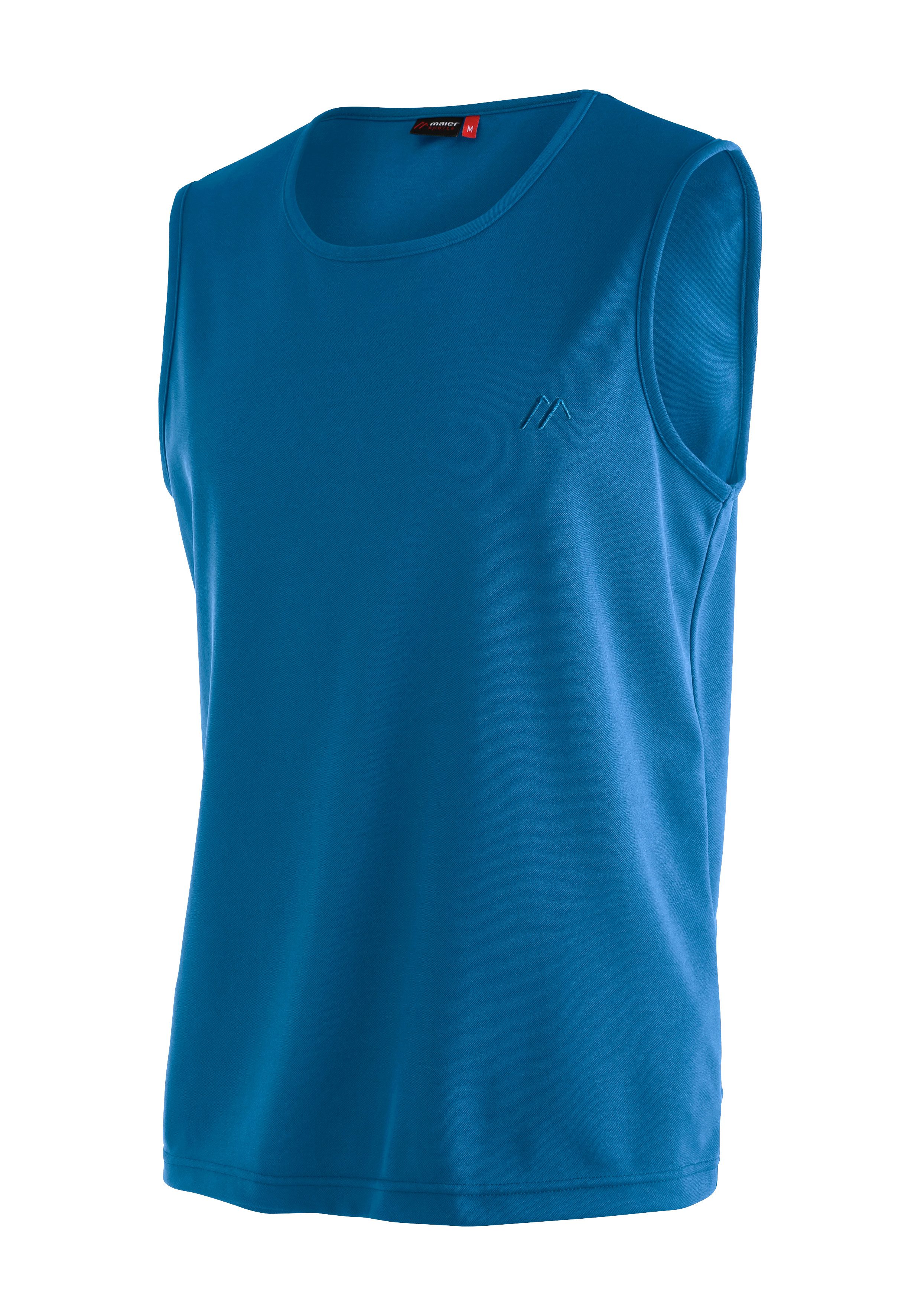 Maier Sports Functioneel shirt Peter Heren rondhals tanktop, pique outdoor-shirt, sneldrogend heren t-shirts maat L blauw