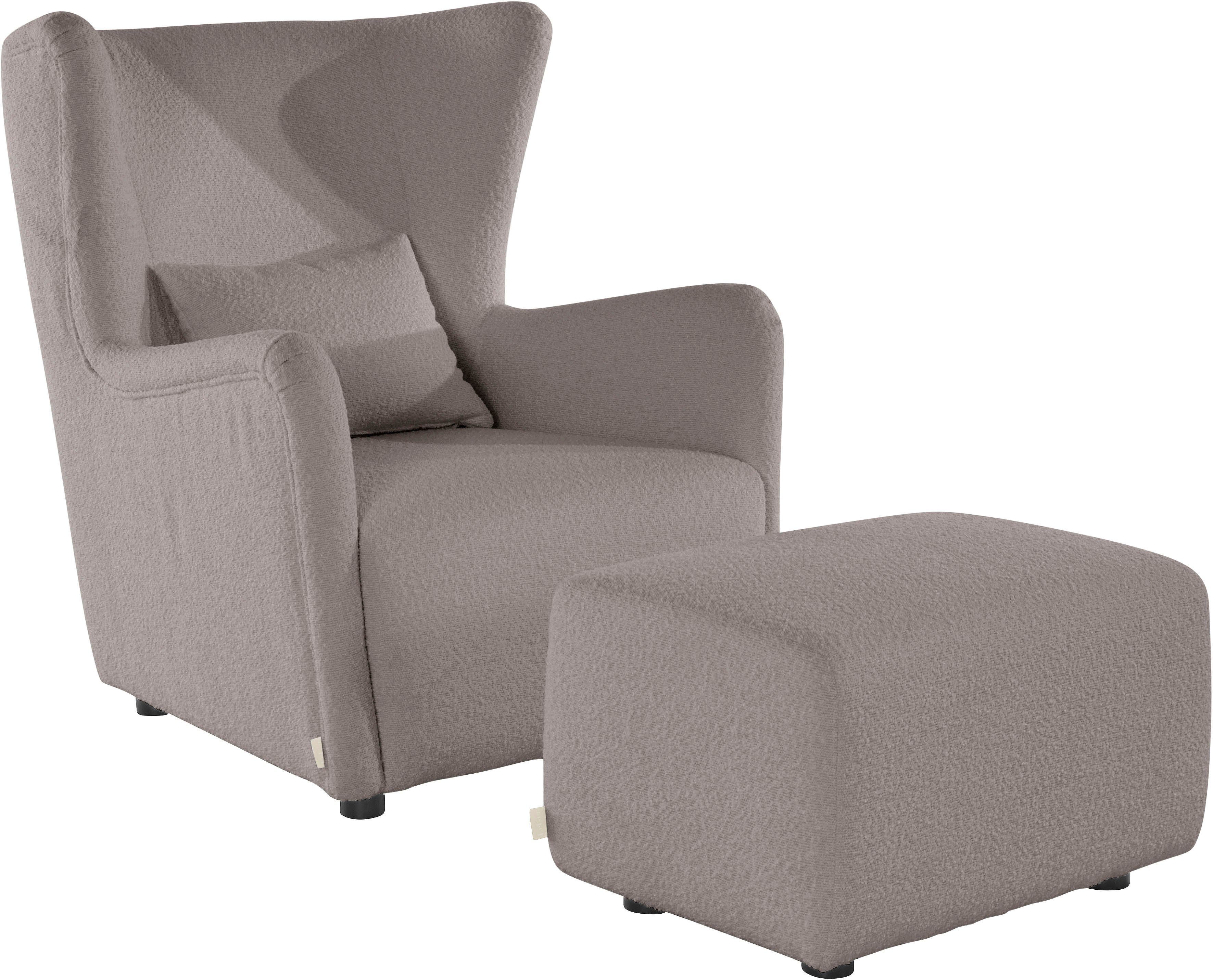 LeGer Home by Lena Gercke Oorfauteuil Levke Stoel naar keuze met of zonder hocker