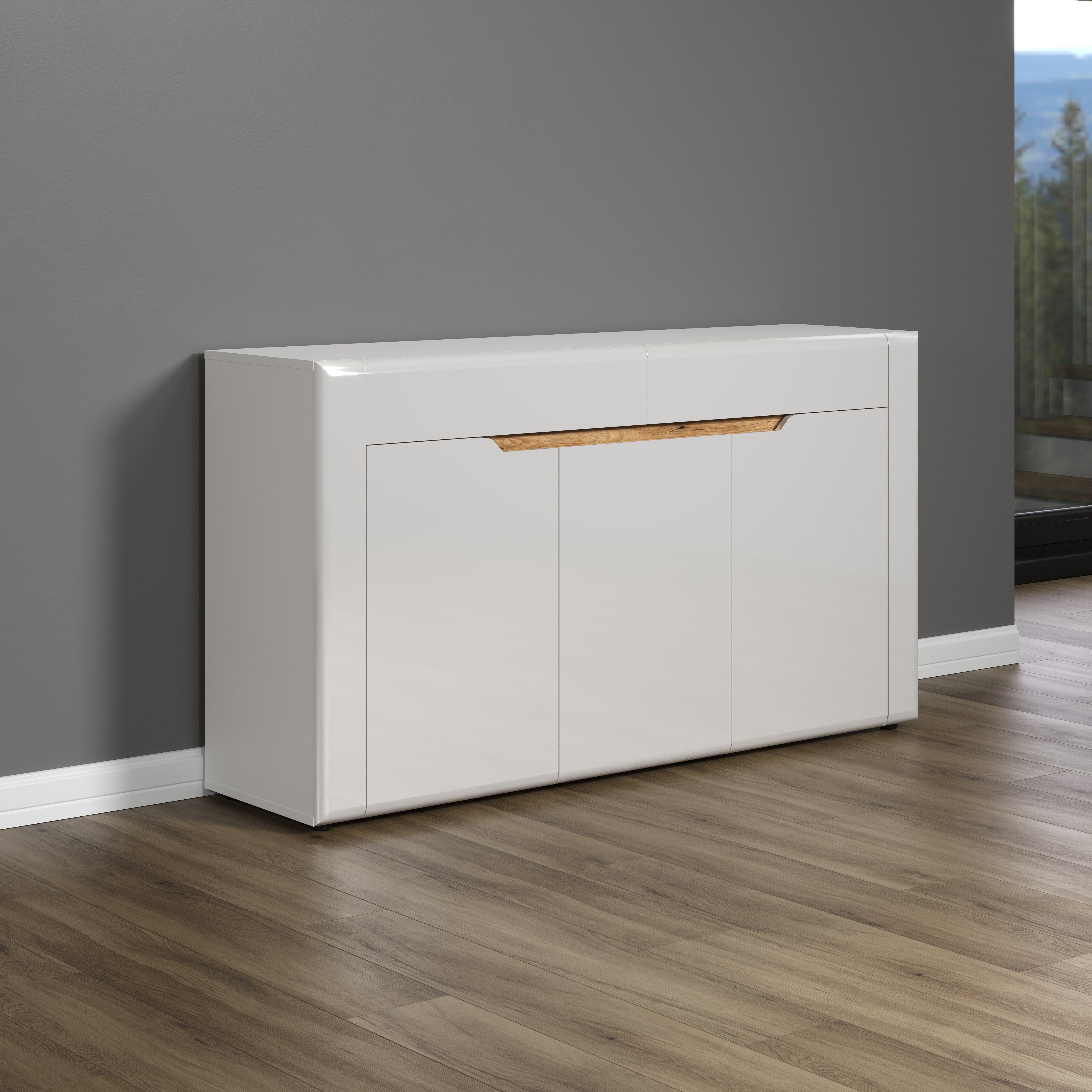 INOSIGN Dressoir Graz Afm. gemonteerd (B/D/H in cm): 150x39x84 - hoogglansfront (1 stuk)