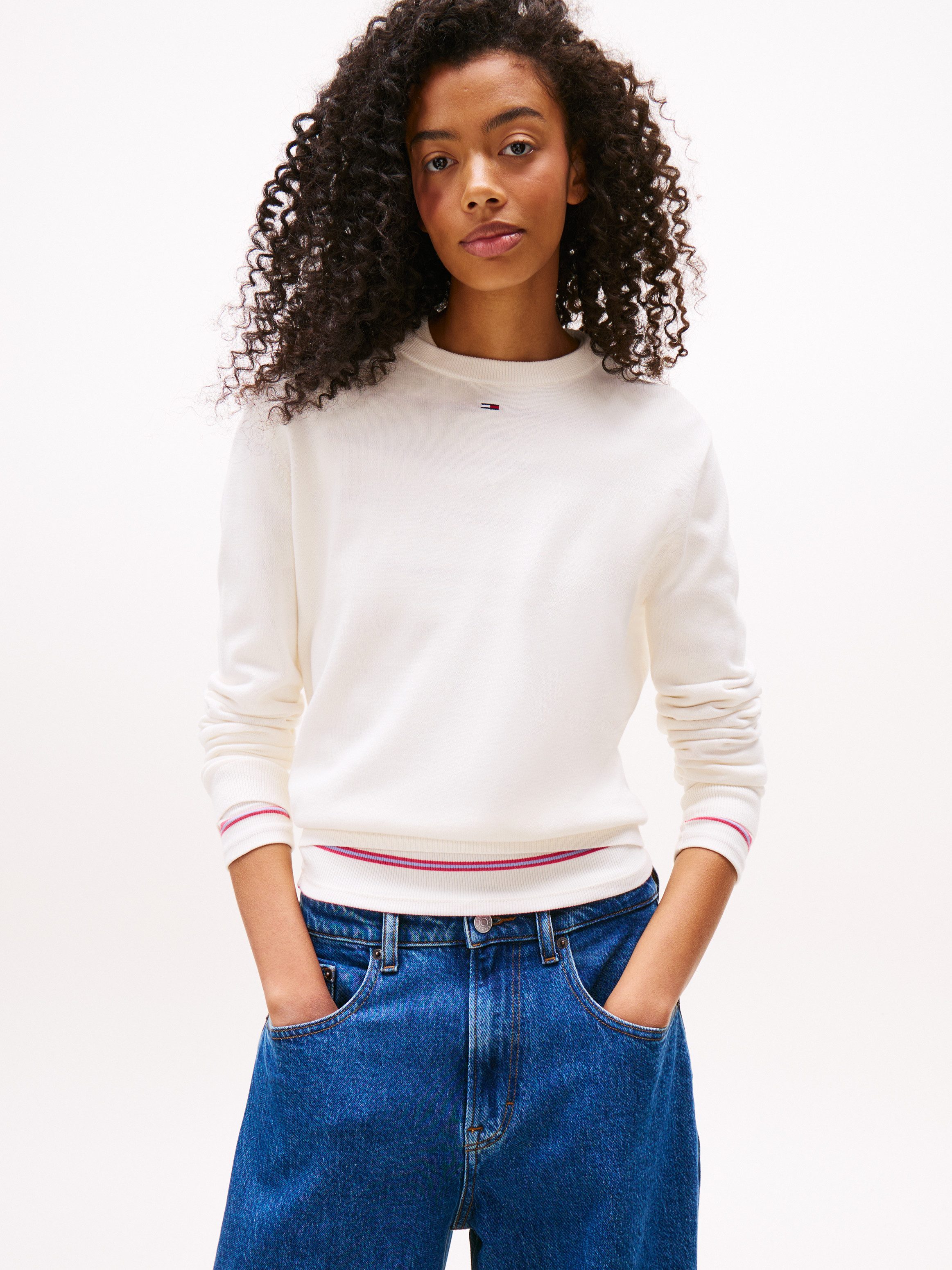 TOMMY JEANS Gebreide trui TJW ESSENTIAL CREW SWEATER EXT