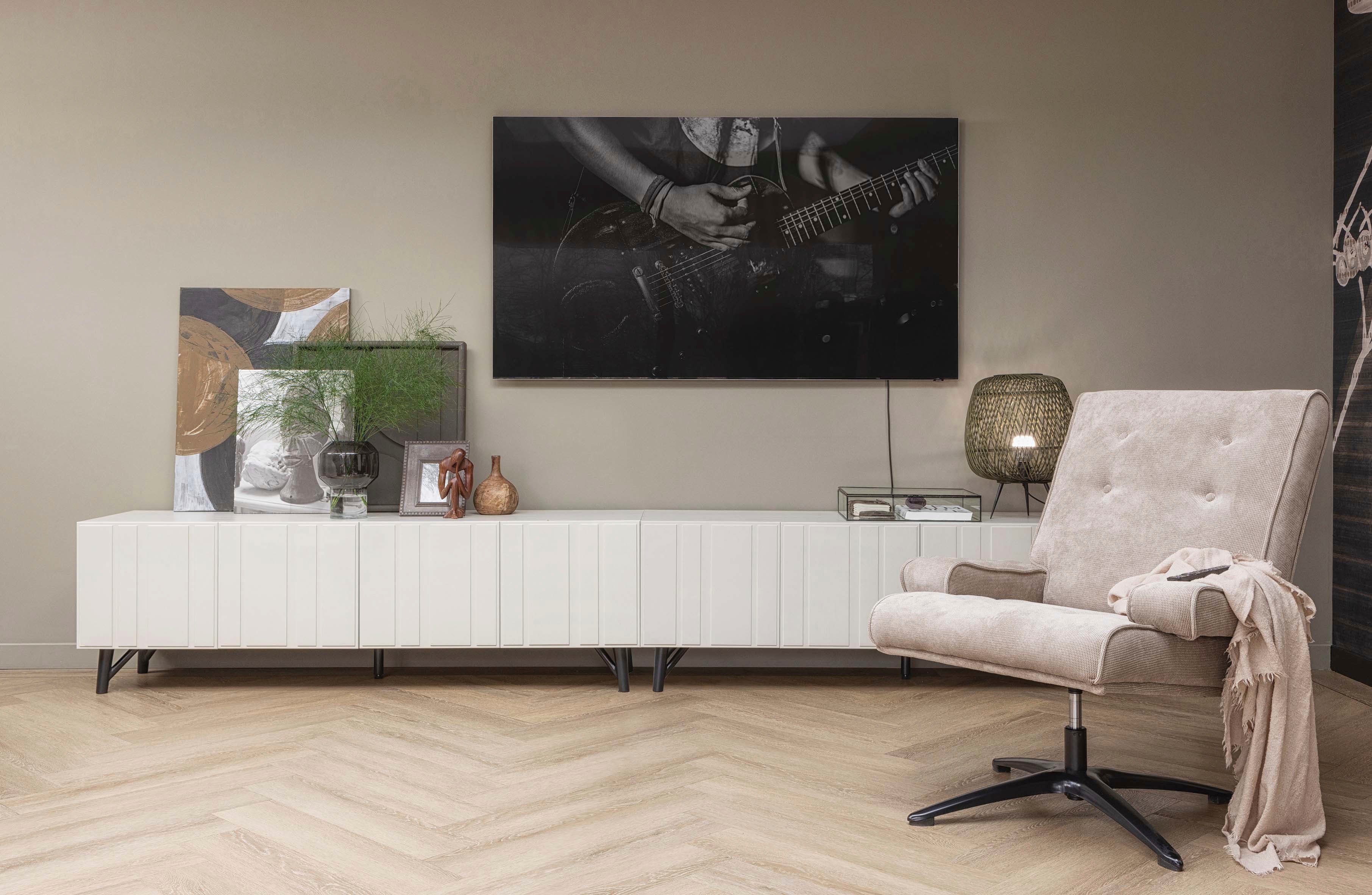 WOOOD Tv-meubel Miller TV-dressoir Commode met duidelijke lijnen, H 56 cm x B 181 cm
