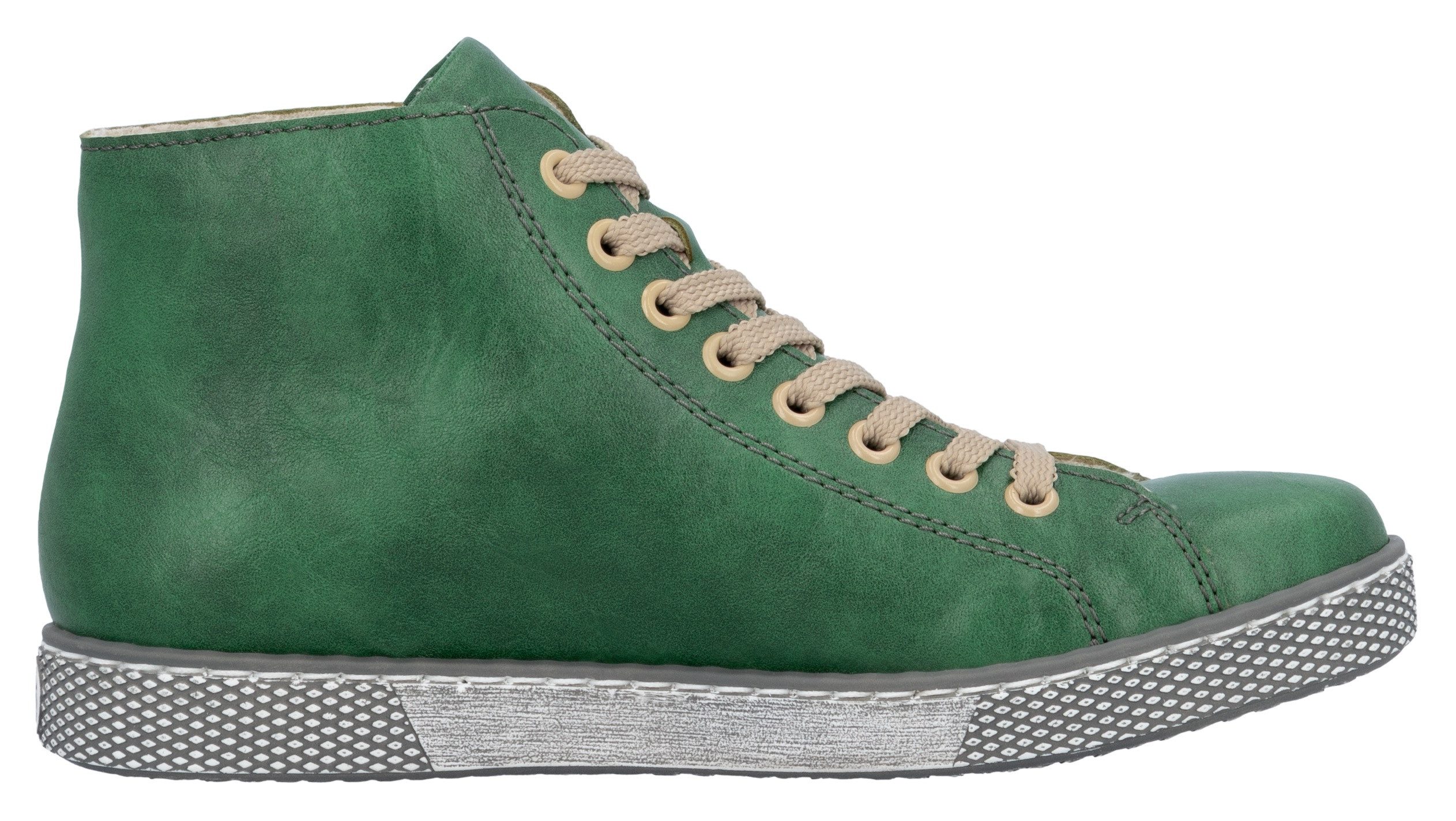 Rieker Hoge veterschoenen , veterschoen, casual laarzen met rits aan de buitenkant