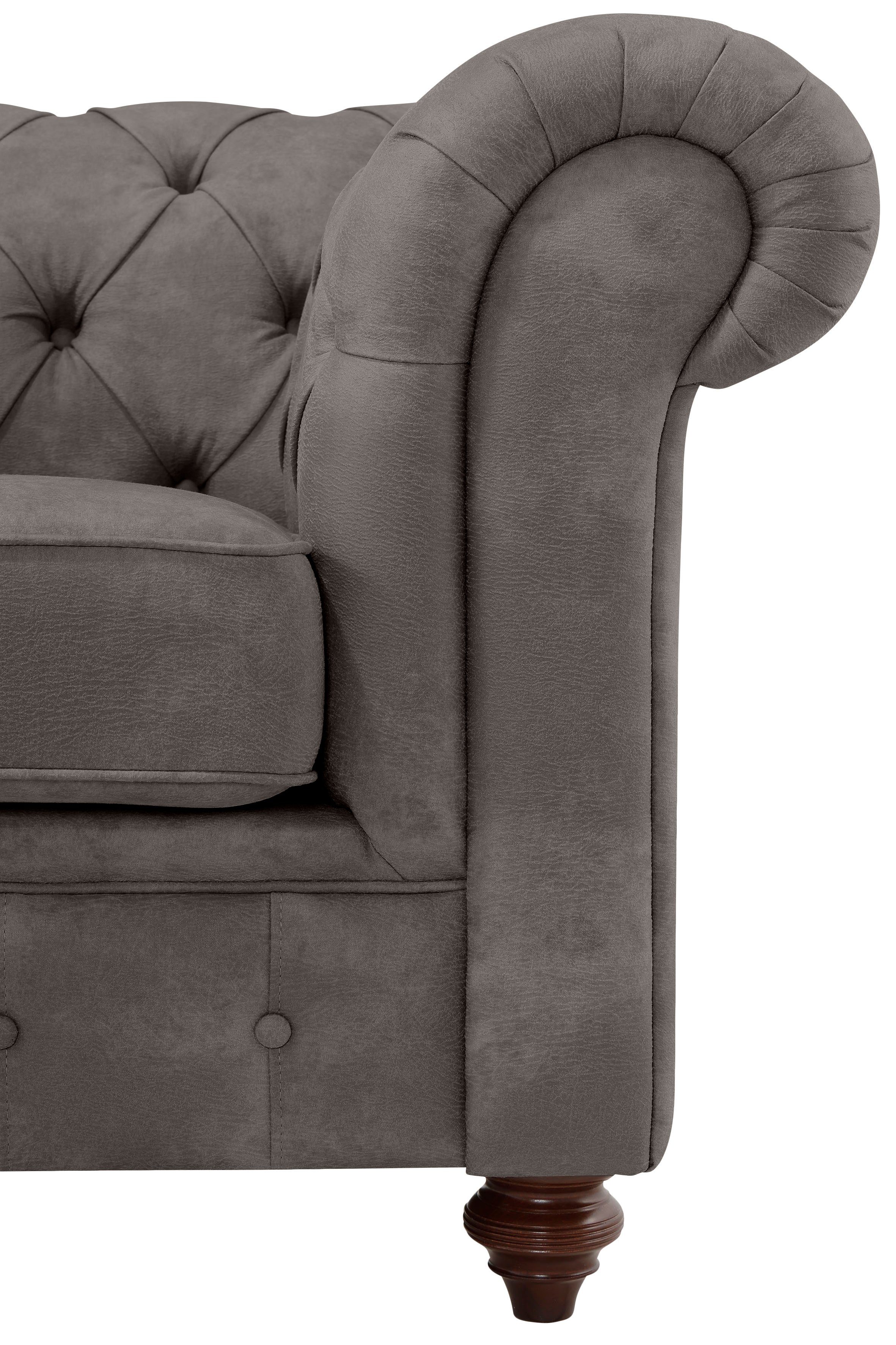 Home affaire Fauteuil CHESTERFIELD met hoogwaardige knoopdetails, ook in leer