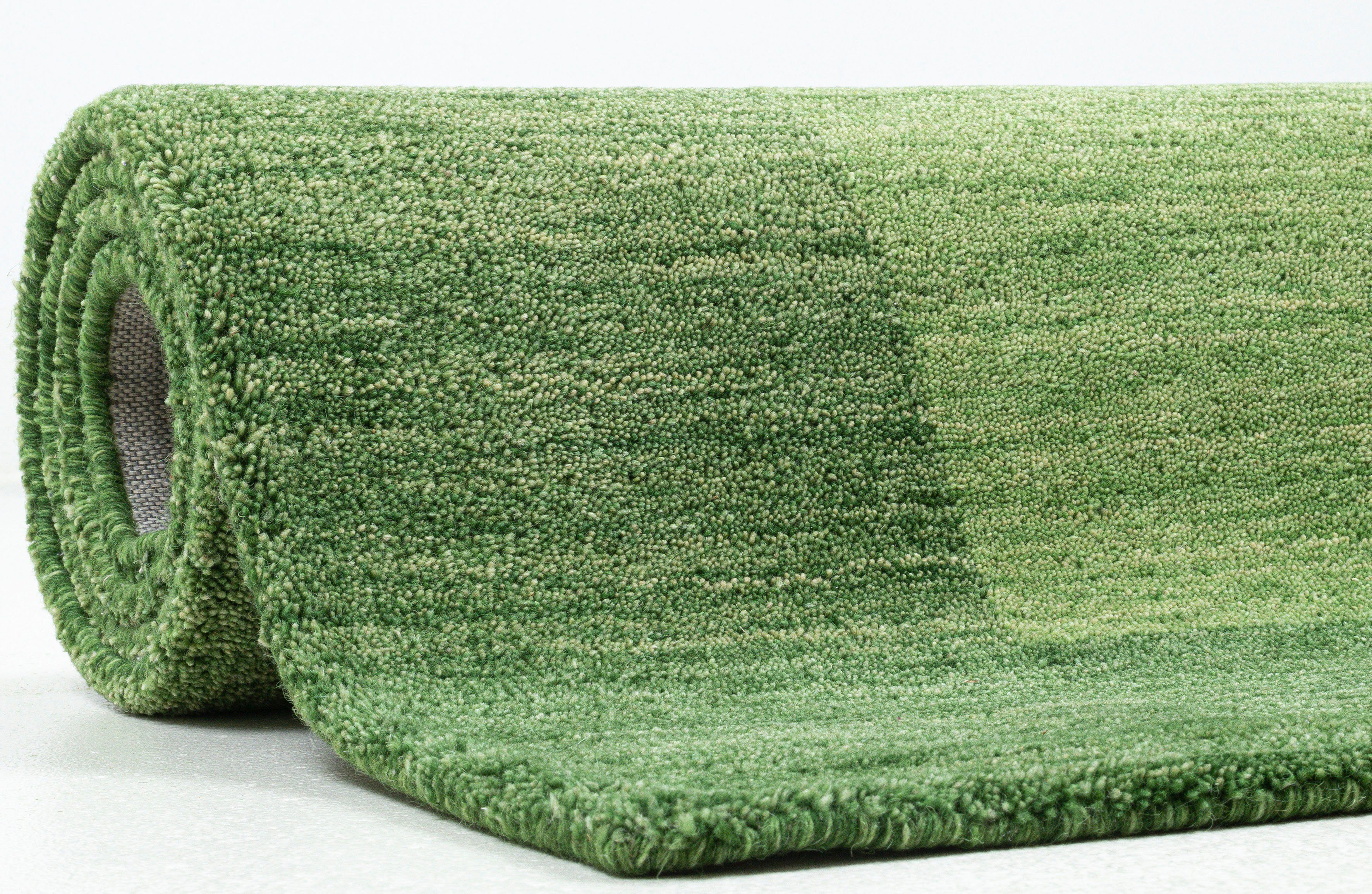 THEKO Wollen kleed Gabbeh super, Handgeweven vloerkleed, randdessin, zuivere wol, met de hand geweven
