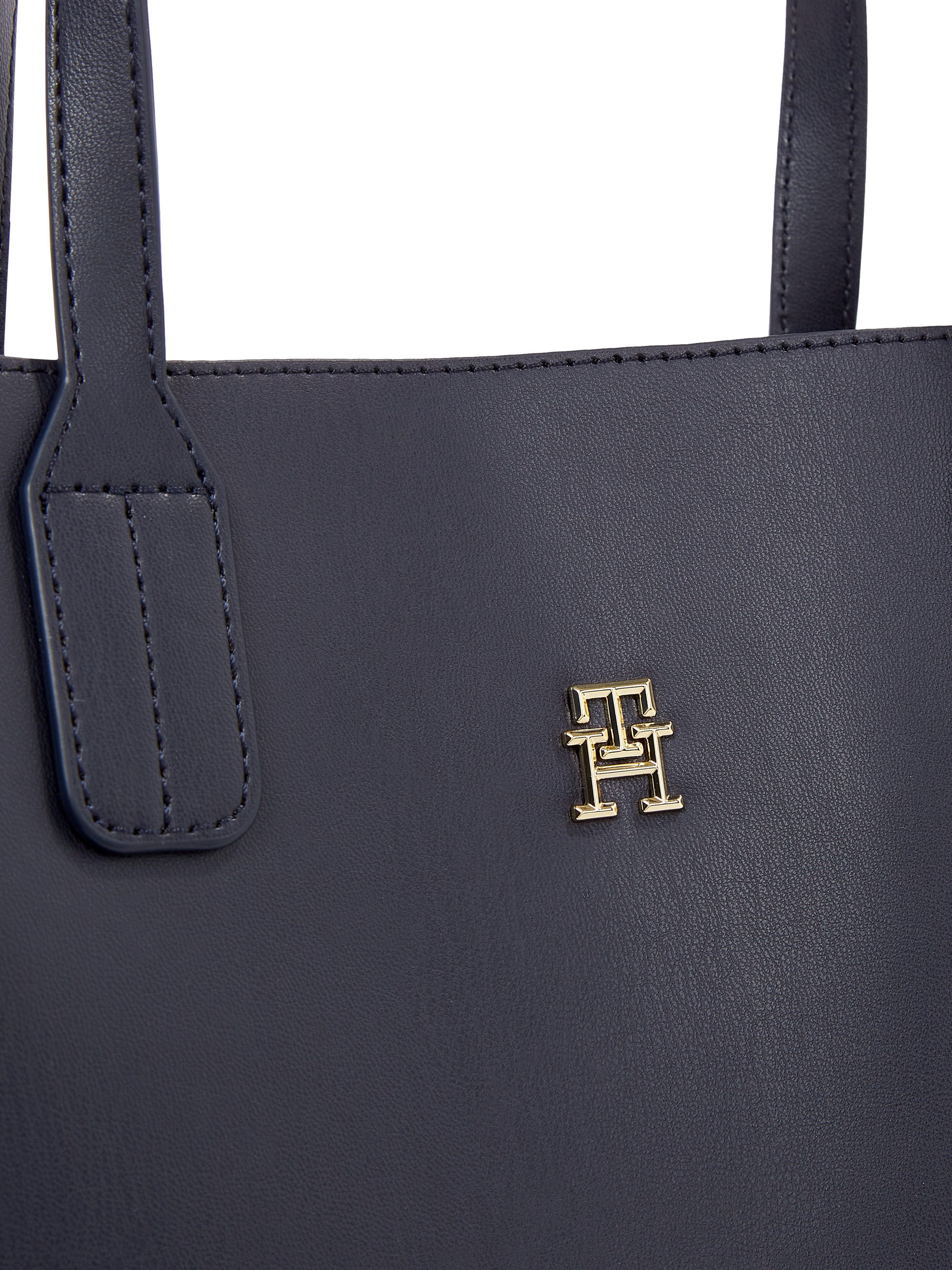 Tommy Hilfiger Schoudertas TH DISTINCT SATCHEL CORP , dames schoudertas, handtas, shopper met zijstreep