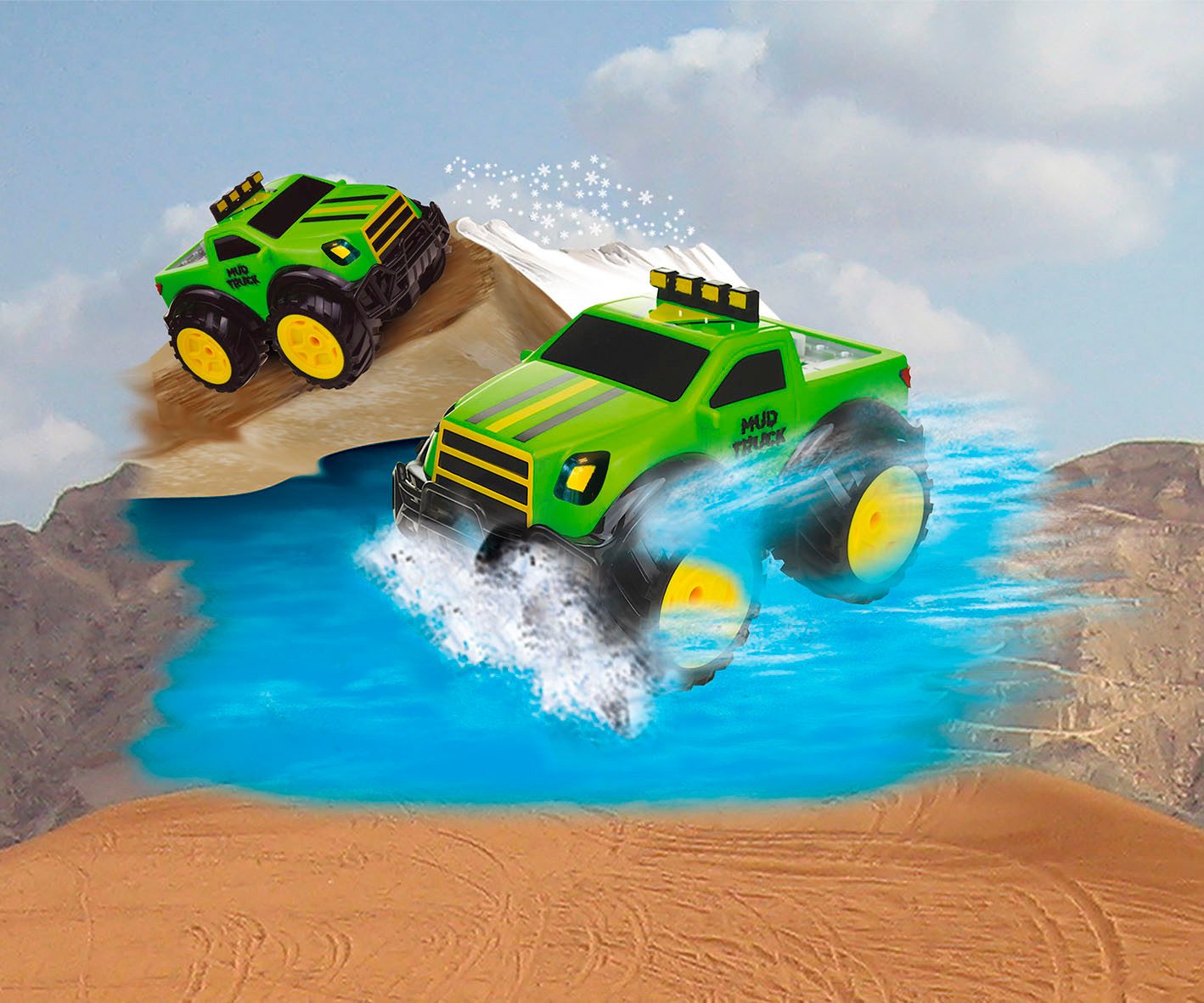 Happy People Radiografisch bestuurbare truck Mud Truck Amfibievoertuig