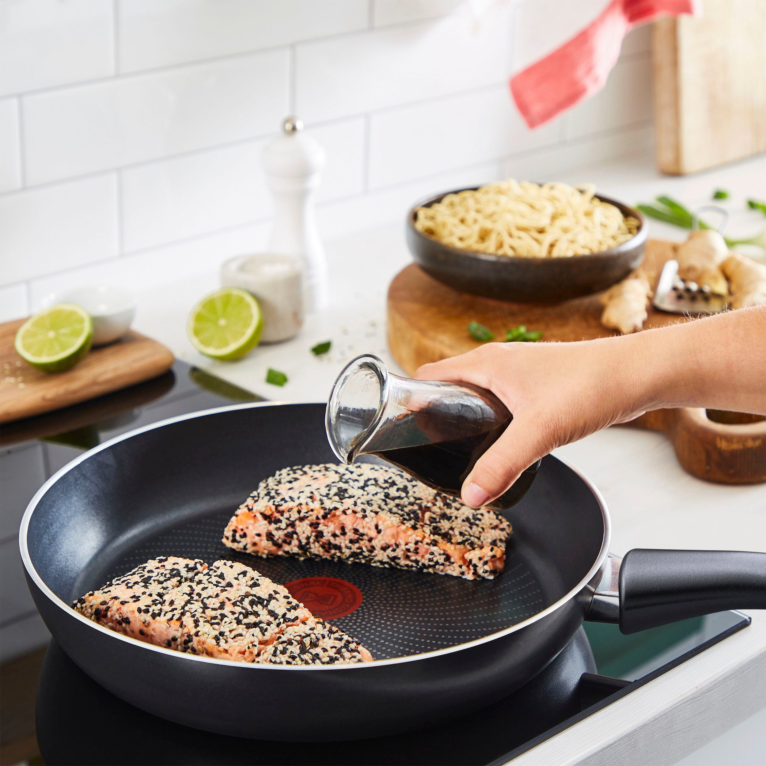 Tefal Koekenpan Generous Cook Thermo-signaal-temperatuurindicator, voor alle kookplaten inclusief inductie (1-delig)