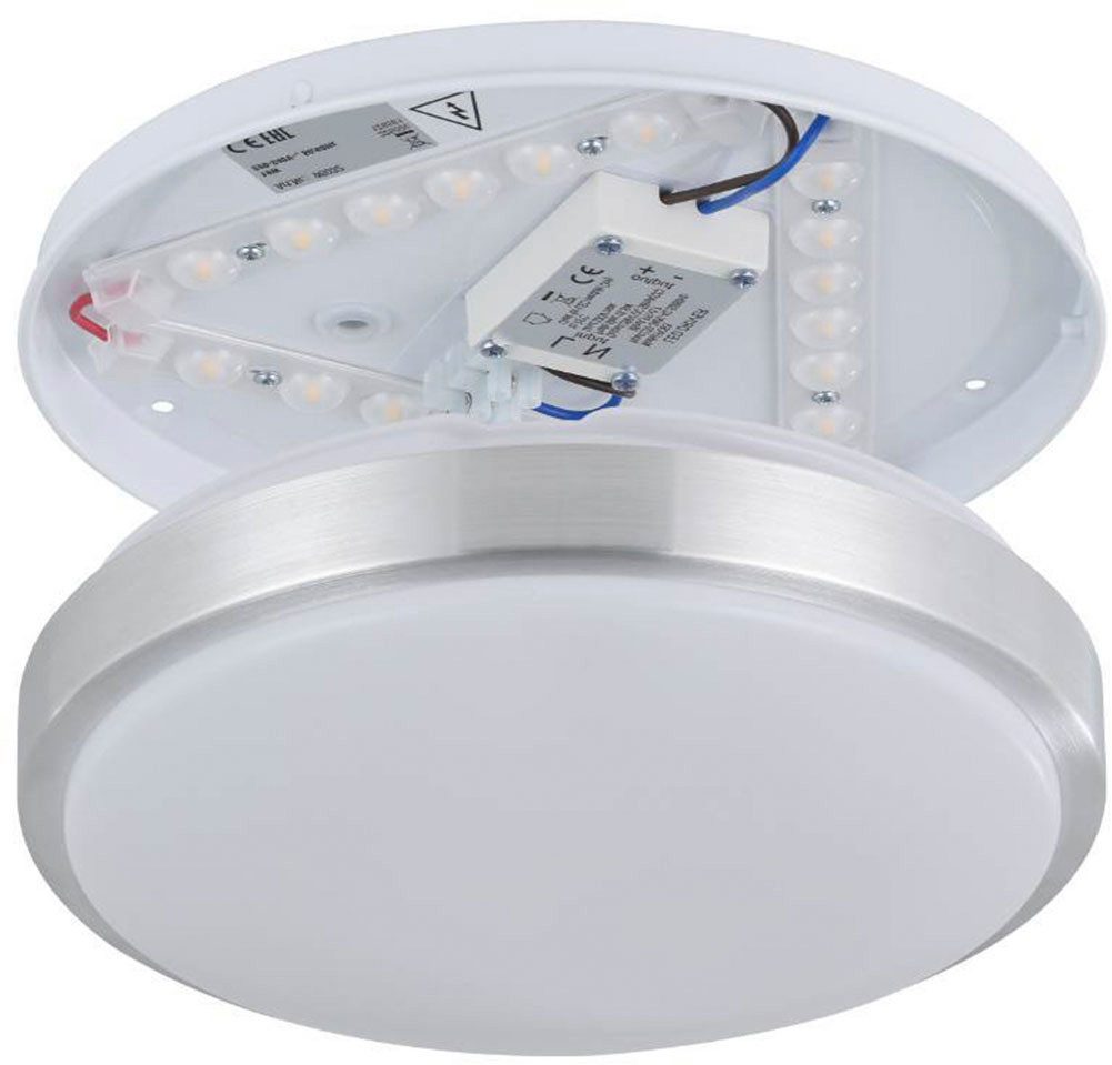EGLO Led-plafondlamp COMPETA 1 plafondlamp, wit, nikkel-mat, rond, woonkamerlamp (1 stuk)