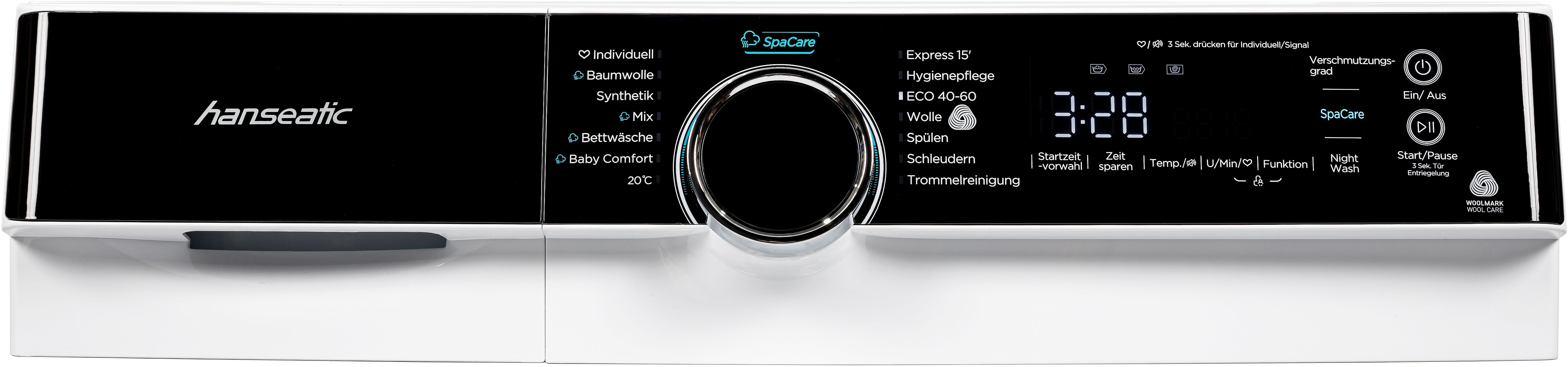 Hanseatic Wasmachine HWMK714A1, Night Wash