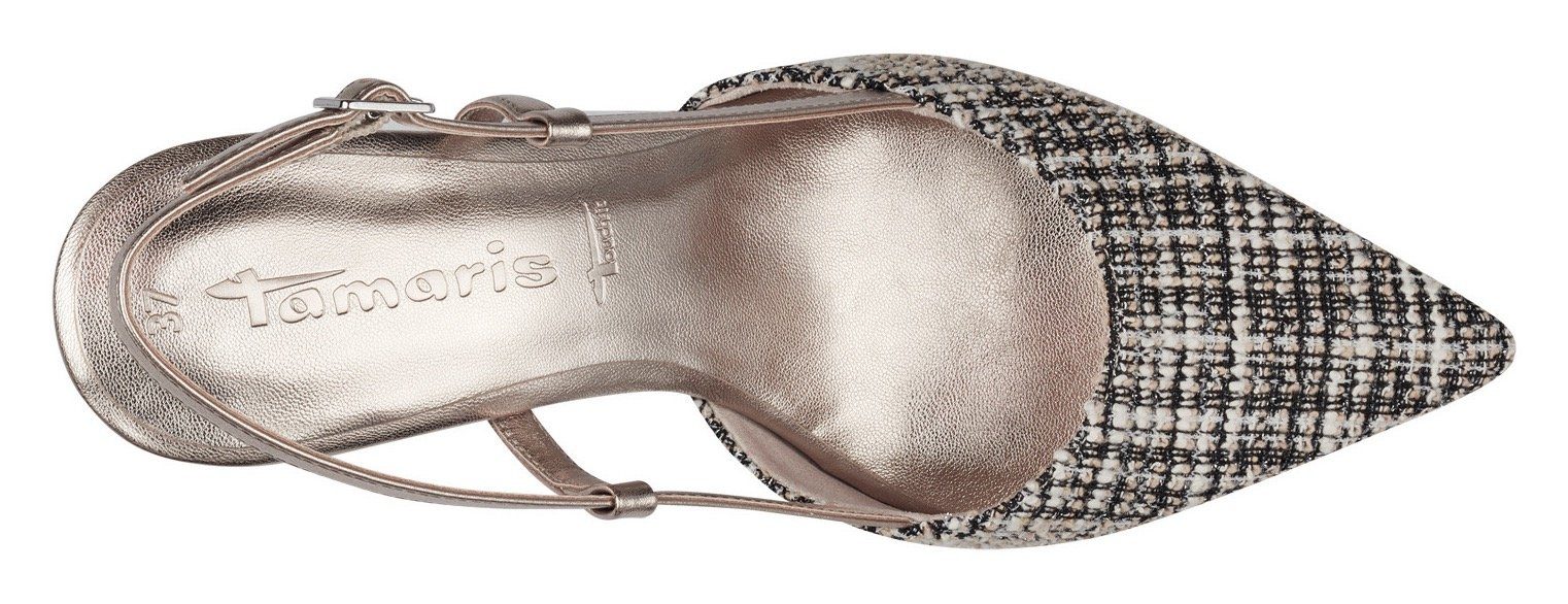 Tamaris Slingback pumps , avondschoen, feestdagenschoen met 7,5-cm-stilettohak