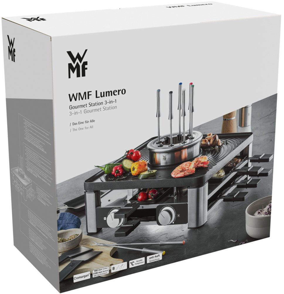 WMF Raclette Lumero gourmetstation 3-in-1, raclette, fondue en indoor-grill