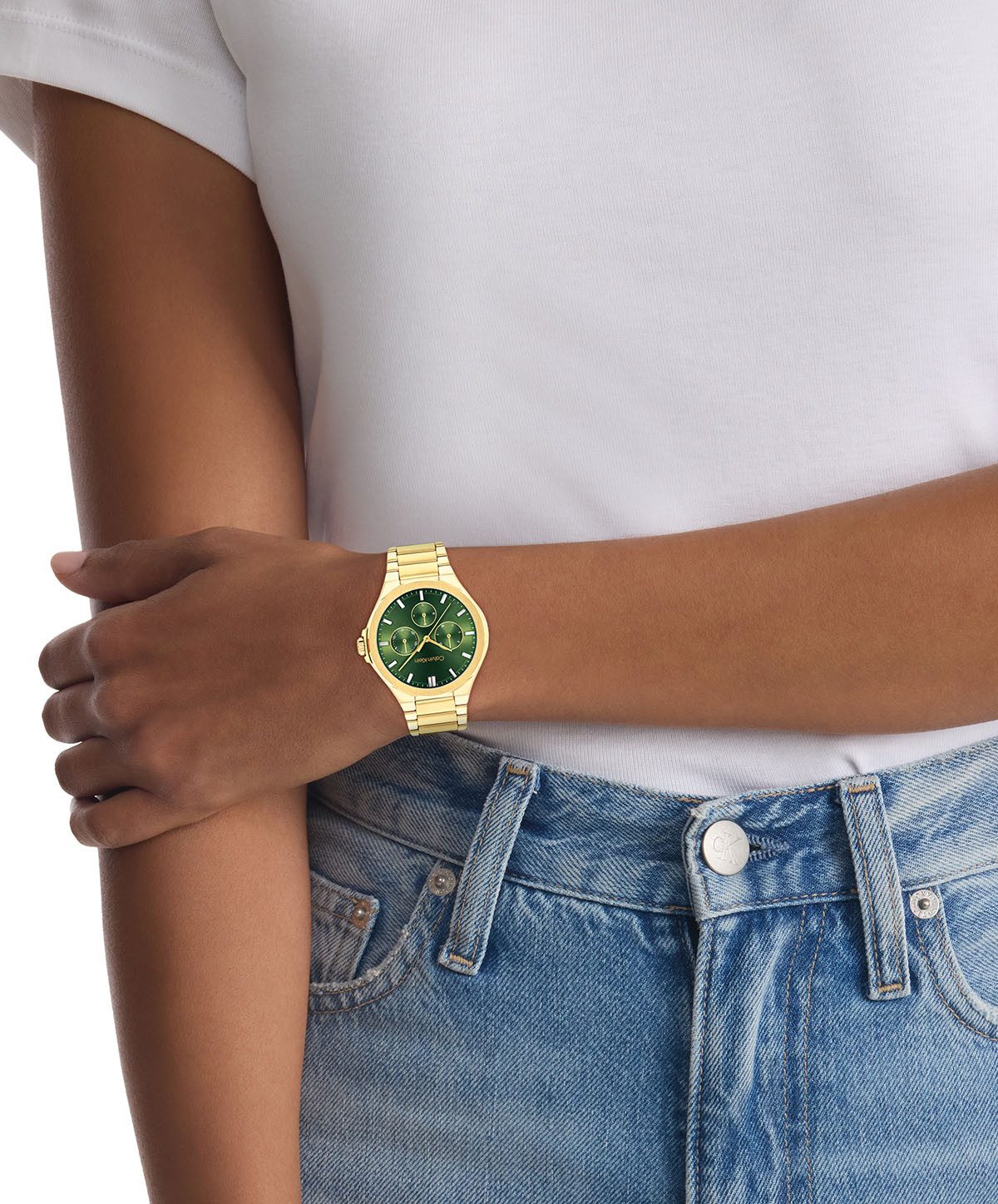 Calvin Klein Multifunctioneel horloge VIBRANCY Horloge, quartz, dameshorloge, dag, weekdag, stalen band