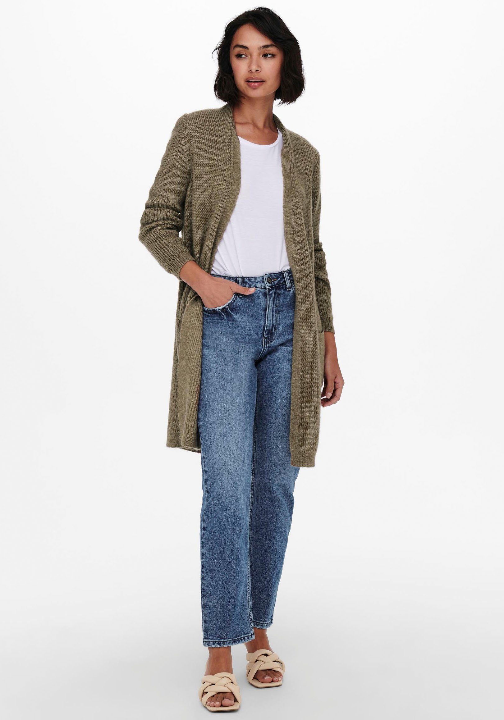 Only Lang vest ONLJADE L/S cardigan KNT NOOS
