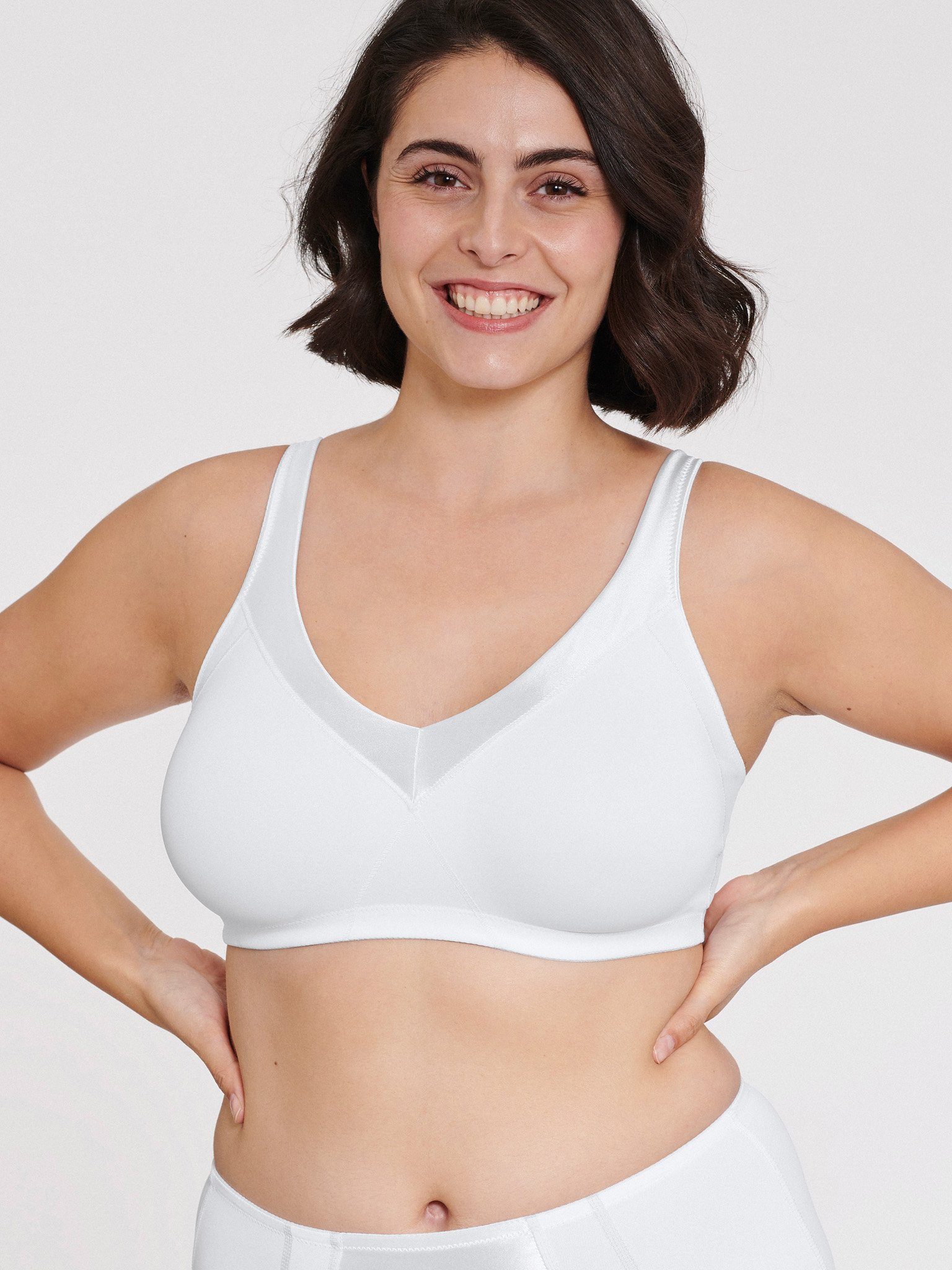Naturana Minimizer-bh Solutions met glanzband (1-delig) dames minimizer bh's maat 95 C wit