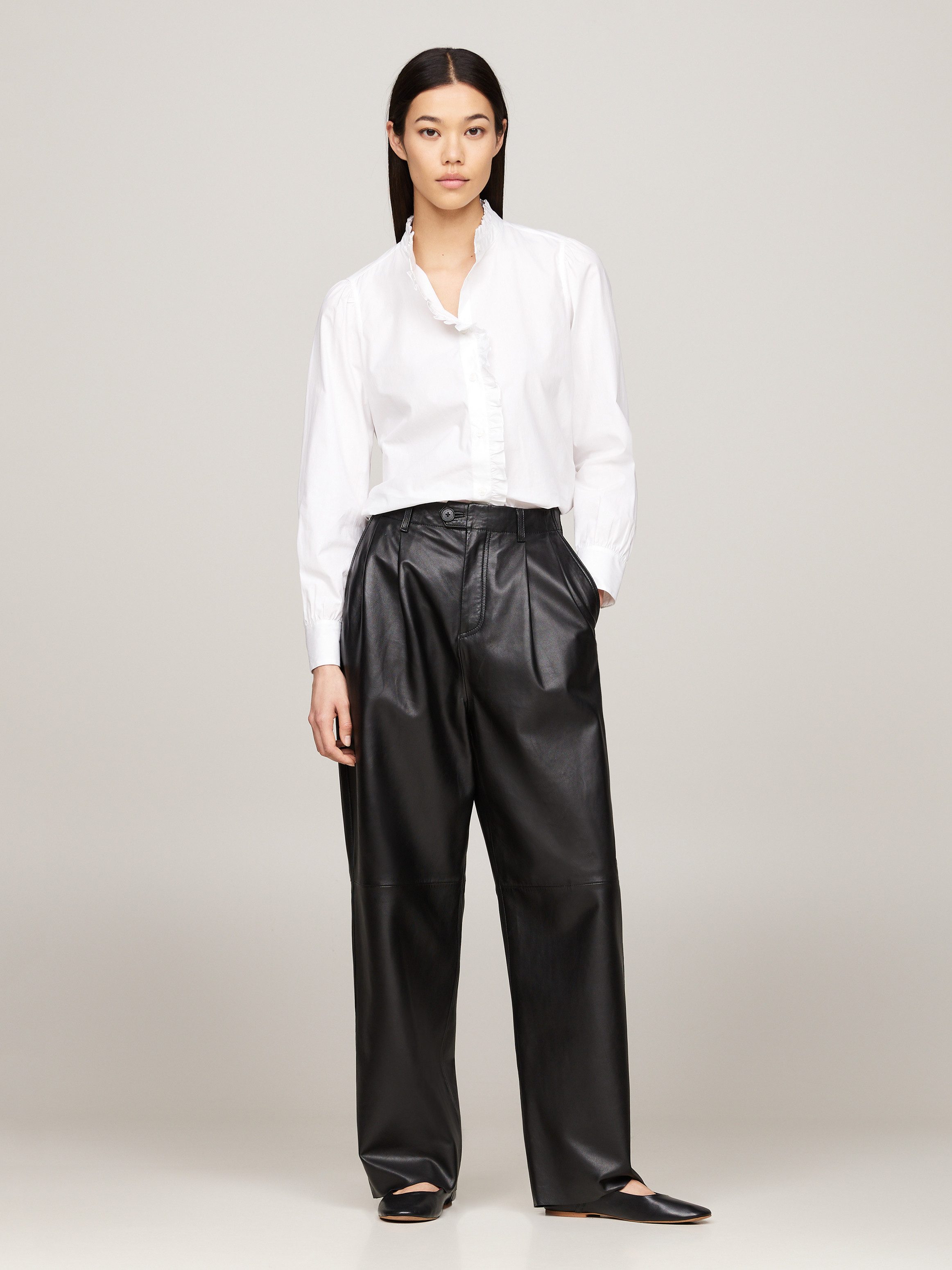 Tommy Hilfiger Shirtblouse COTTON FRILL RELAXED SHIRT