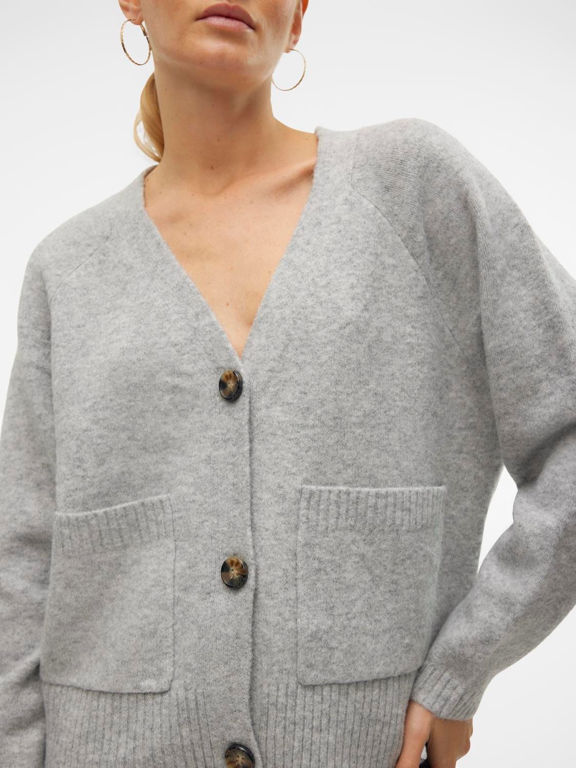 Vero Moda Vest VMBOOM LS V-NECK BUTTON CARDIGAN GA NOOS