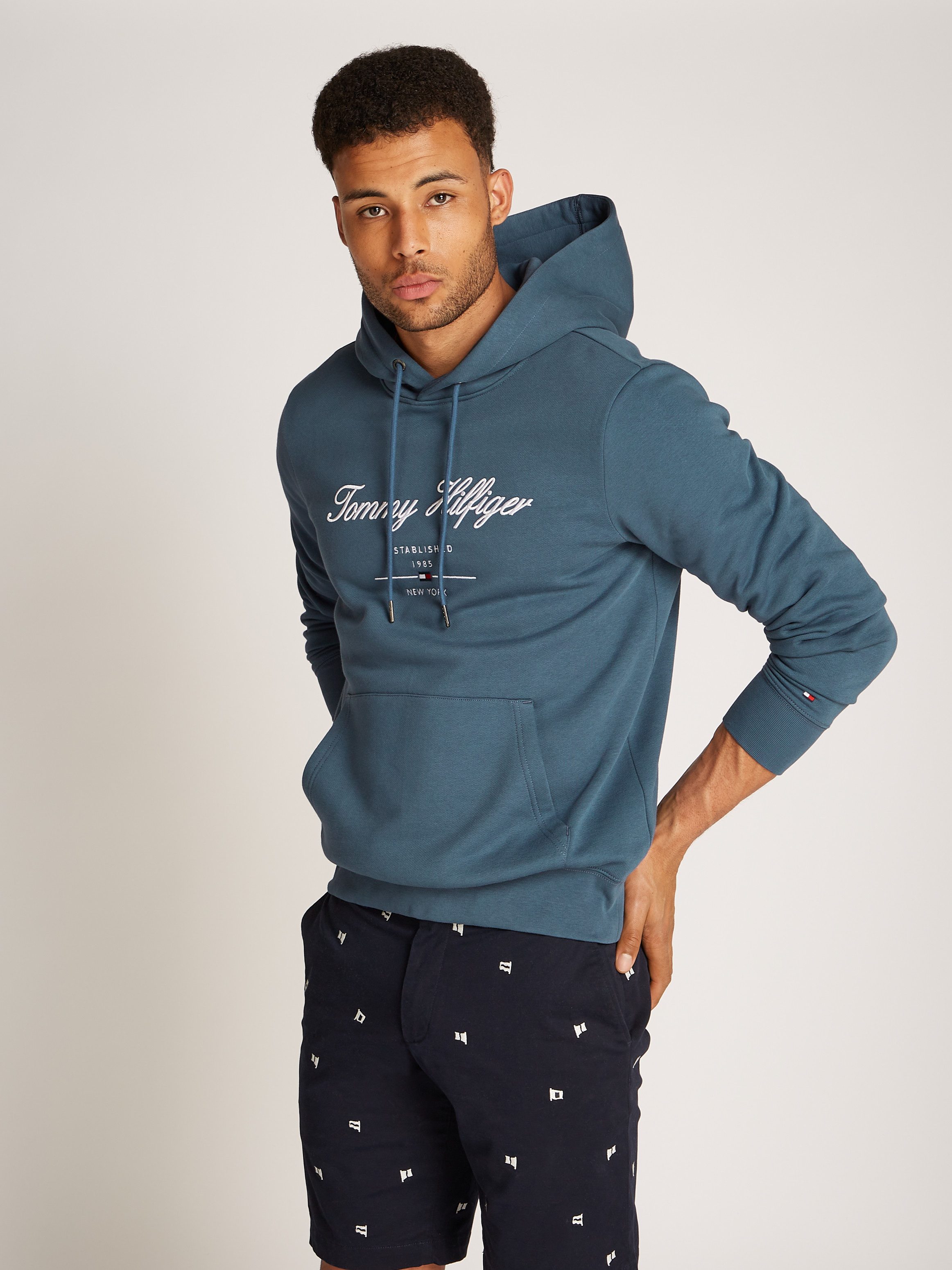 Tommy Hilfiger Hoodie SCRIPT LOGO HOODY met opgestikt logo