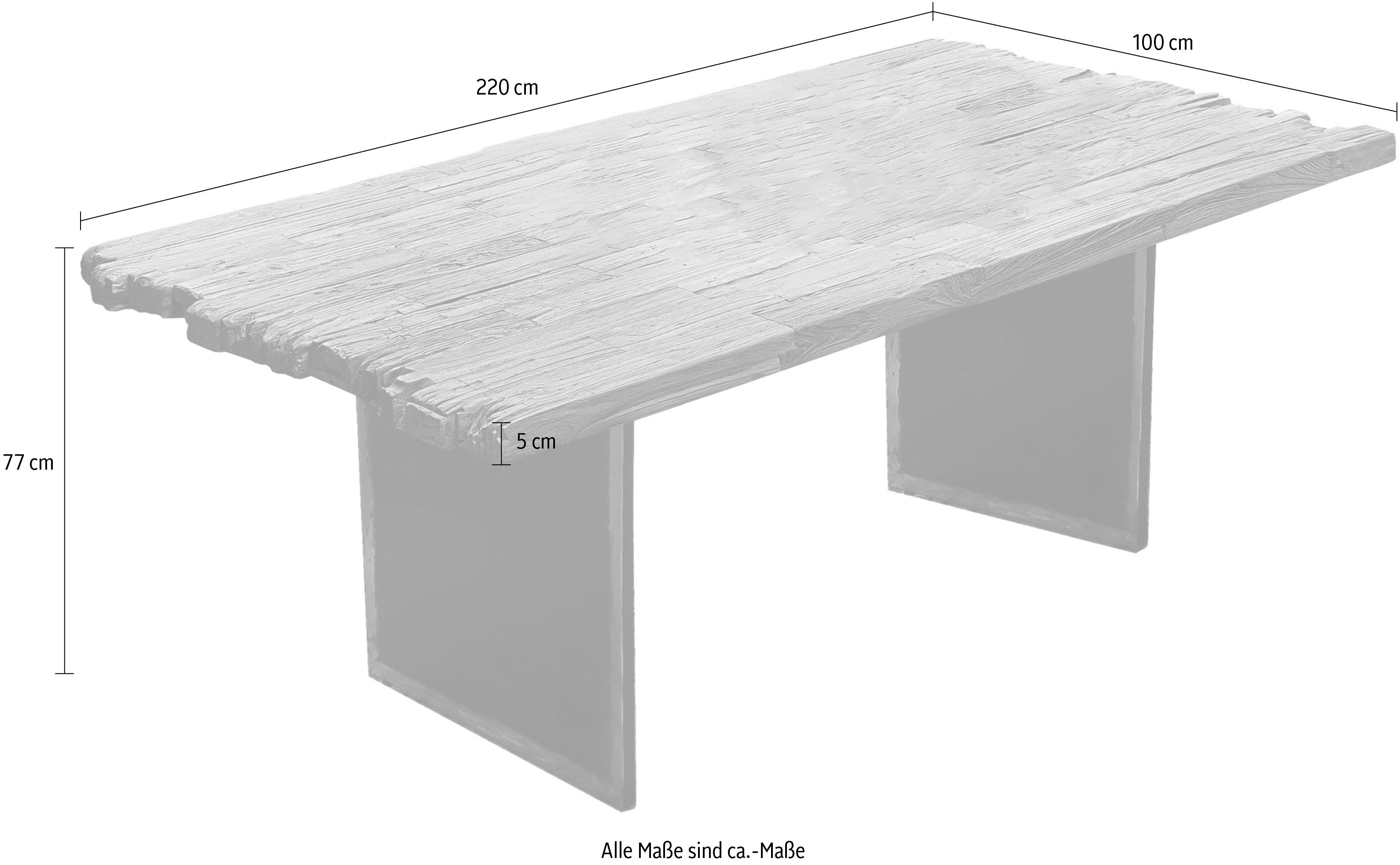 INOSIGN Eettafel met breukrand aan de korte zijden (1 stuk)