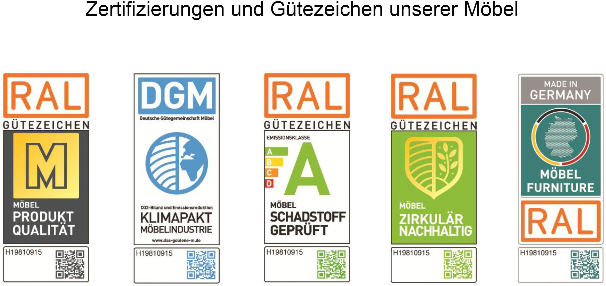 set one by Musterring Kastenset York met glazen deuren, optioneel met verlichting, 3 kleuren, breedte 184 cm (2 stuks)