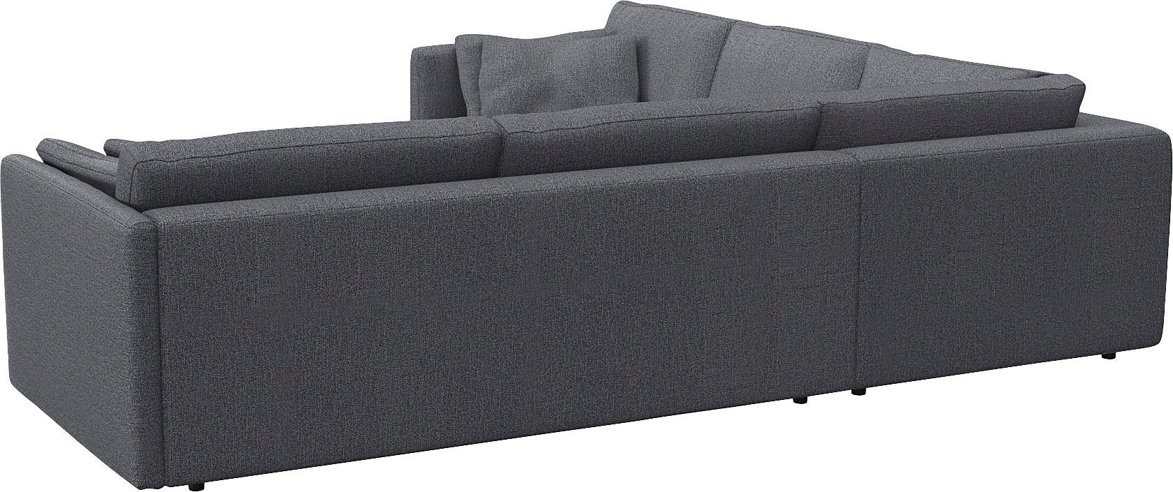 FLEXLUX Hoekbank Lovane, elegant en tijdloos, comfortabel, L-vorm Zacht en zeer comfortabel, grote zitdiepte op koudschuim, inclusief sierkussen
