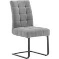 mca furniture vrijdragende stoel salta met aqua clean bekleding (set, 2 stuks) grijs