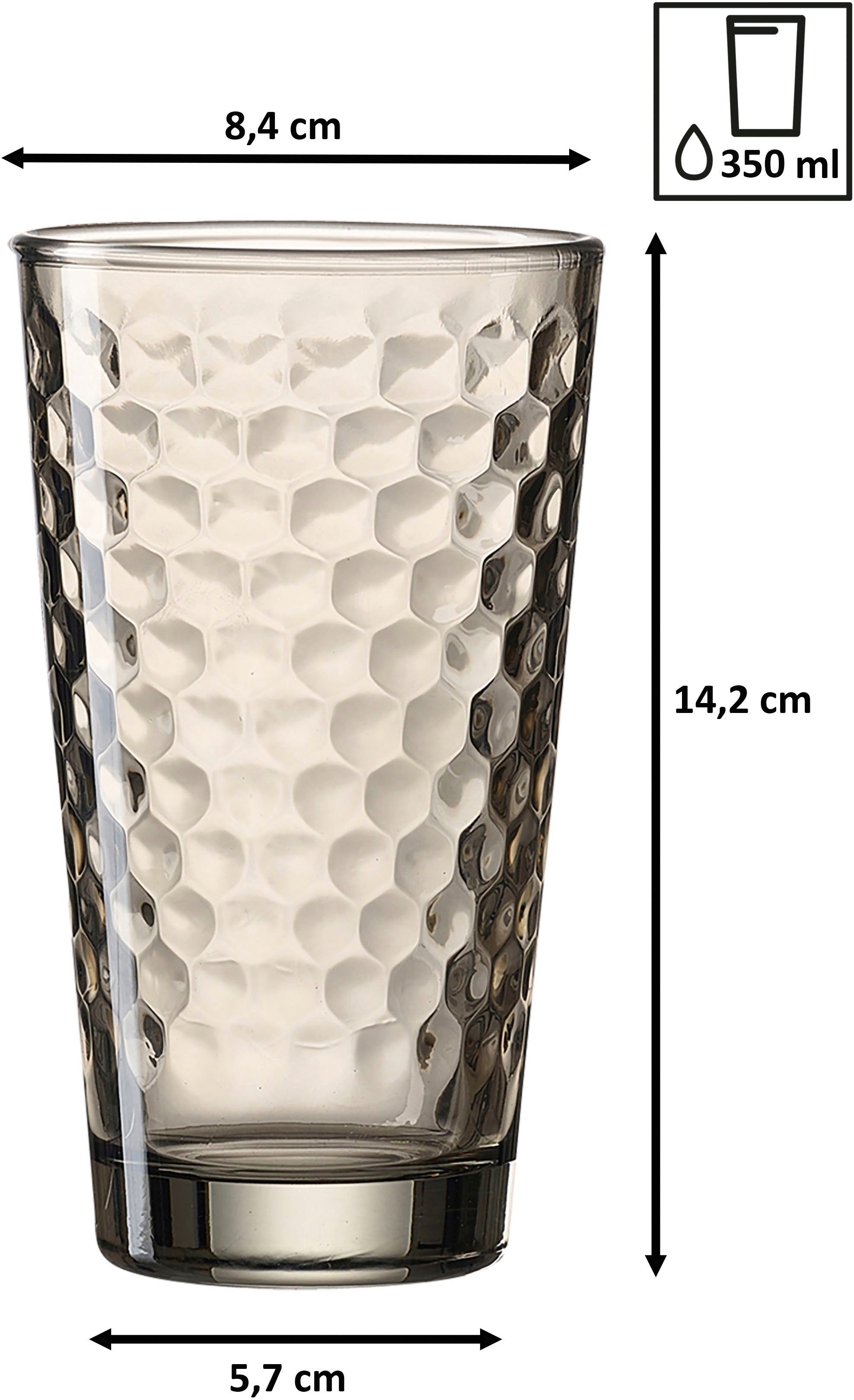 Ritzenhoff & Breker Longdrinkglas Favo(set, 6-delig)