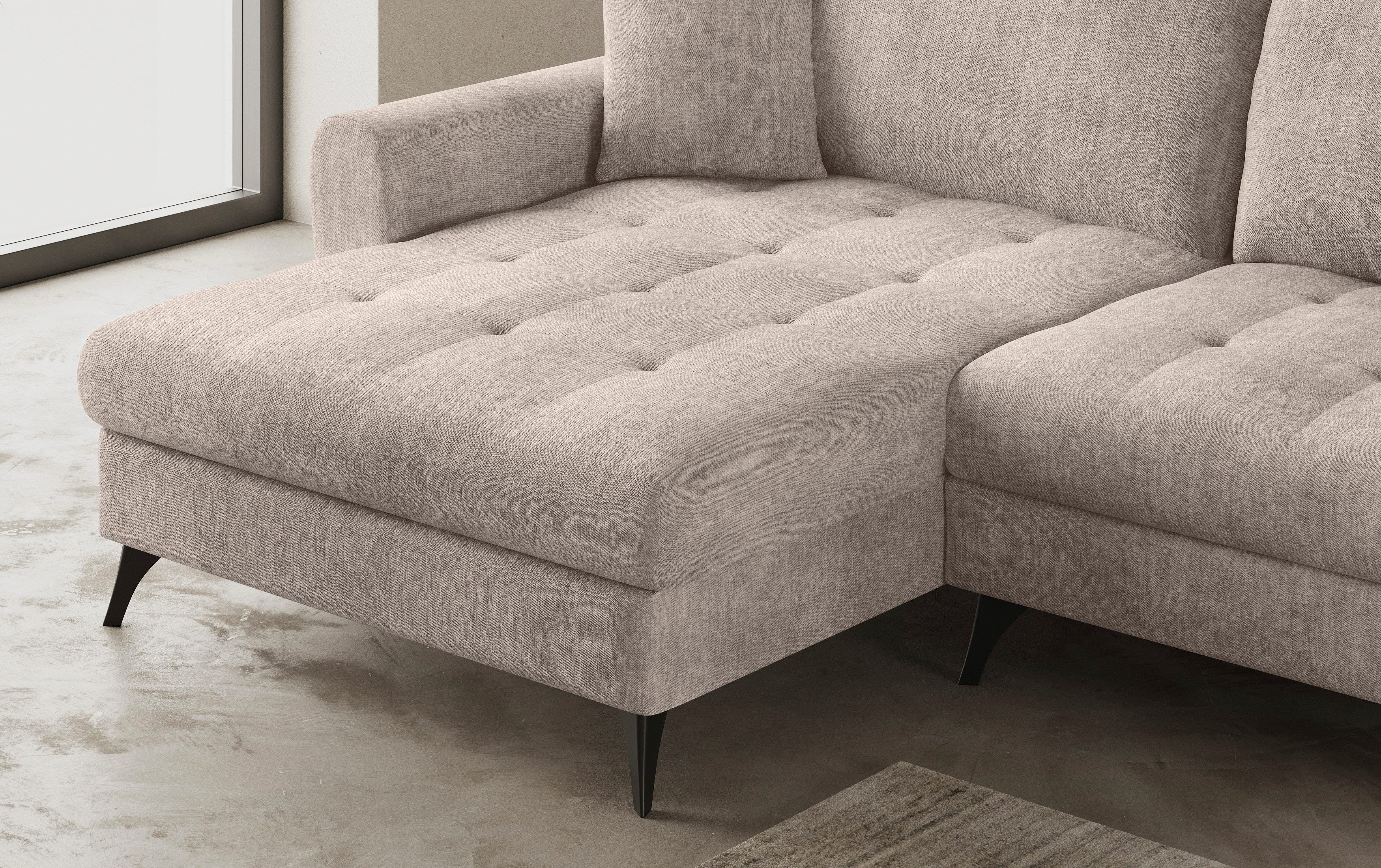 Mr. Couch Hoekbank Blackburn II L-vorm Optioneel met koudschuimvering tot 140 kg belastbaar