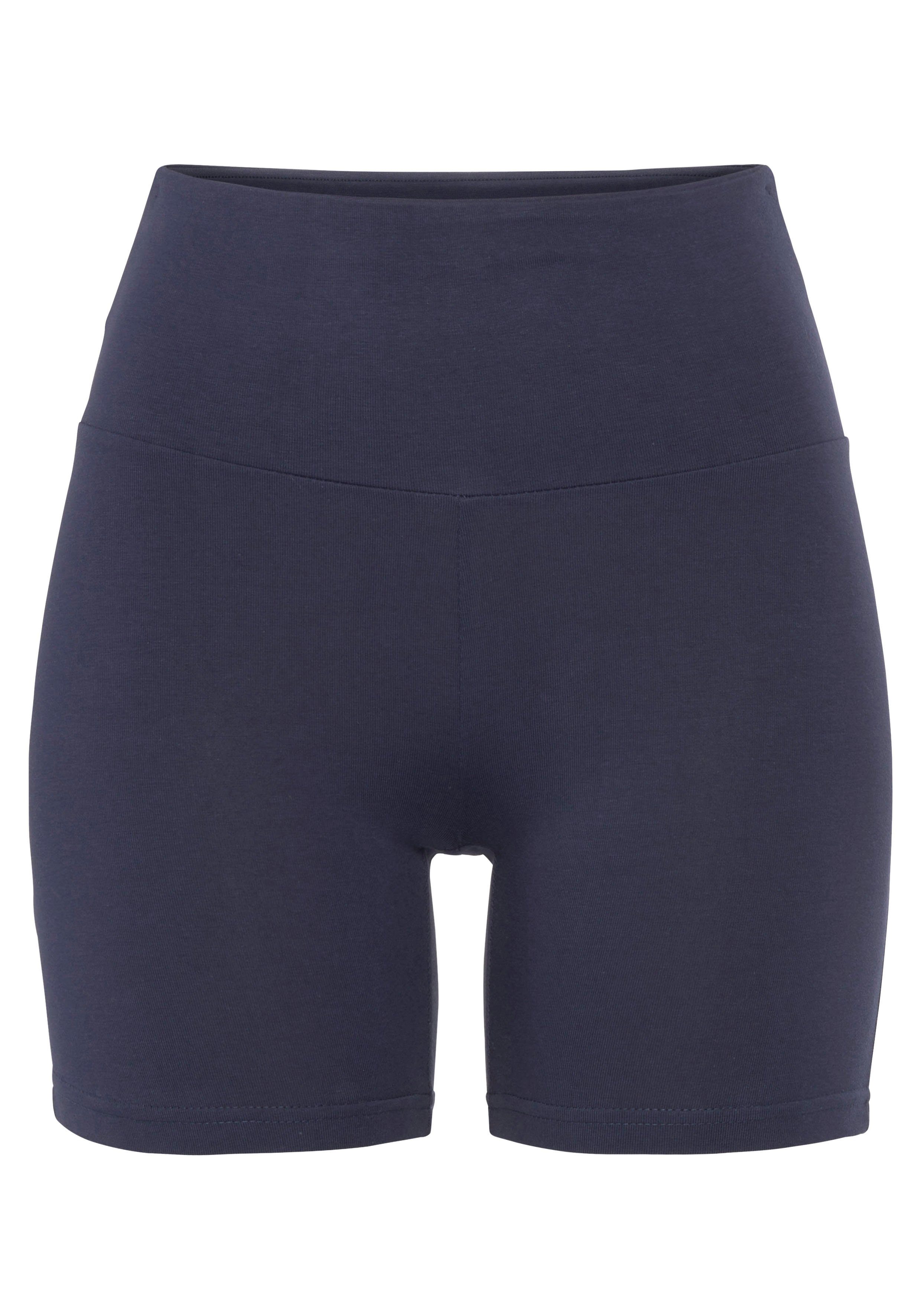 Lascana Short met brede boord en logoprint, loungewear