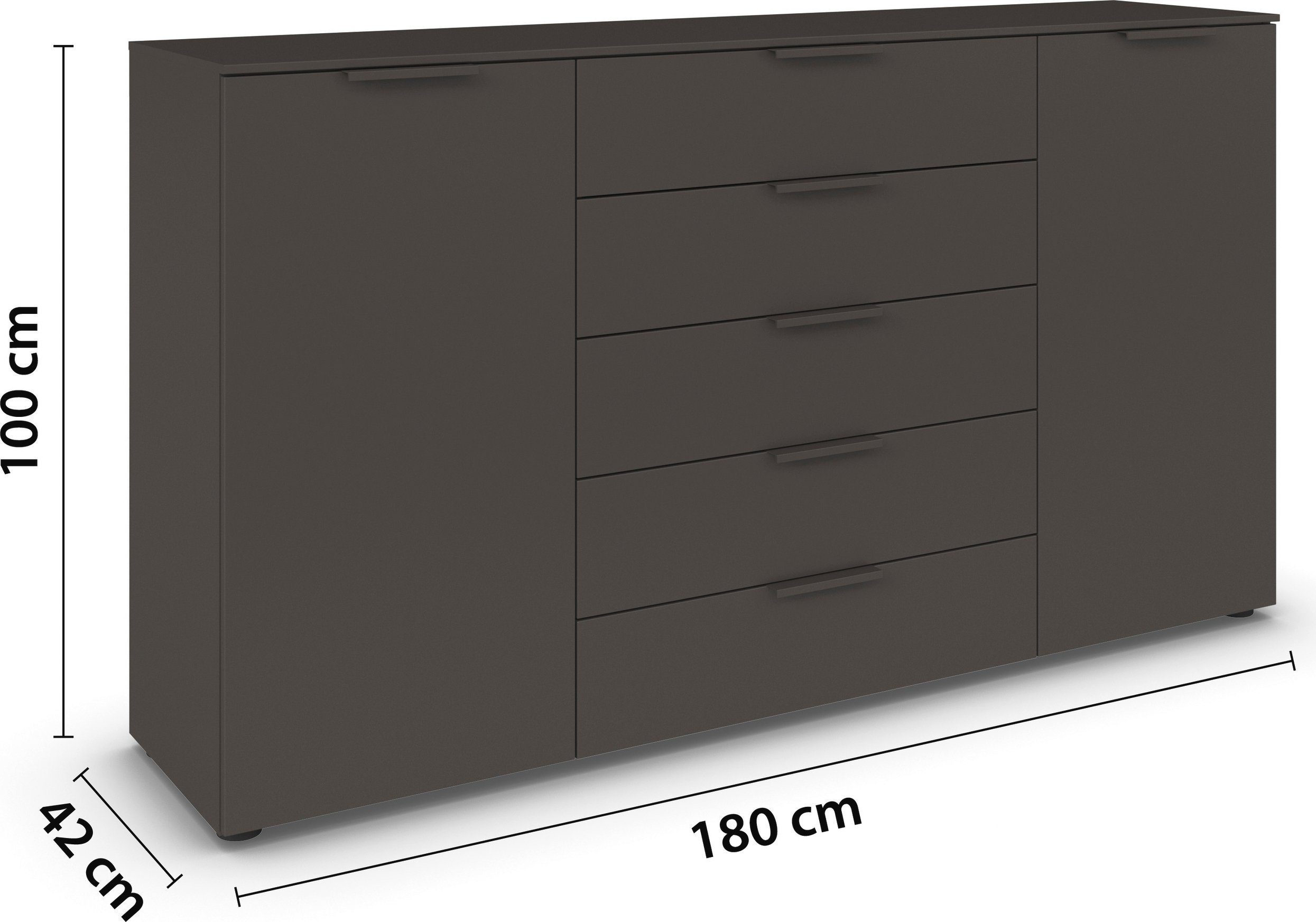 rauch Ladekast Flipp ladekast, waskast, kast bestseller OTTO's Choice 2 deurs met 5 laden en soft-close functie in 2 breedtes