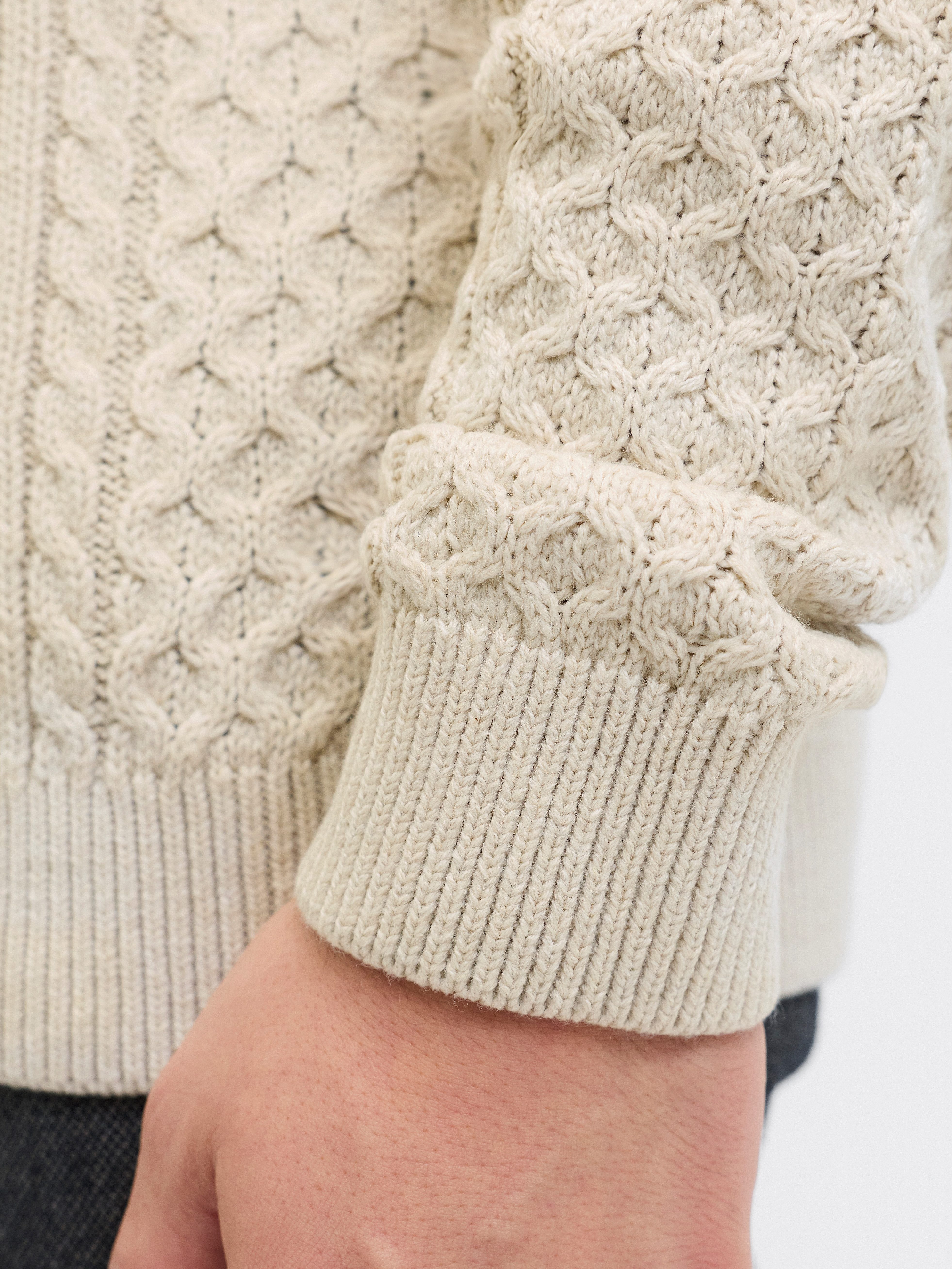 Jack & Jones Schipperstrui JPRBLUSEAN KNIT CABLE HALF ZIP SN