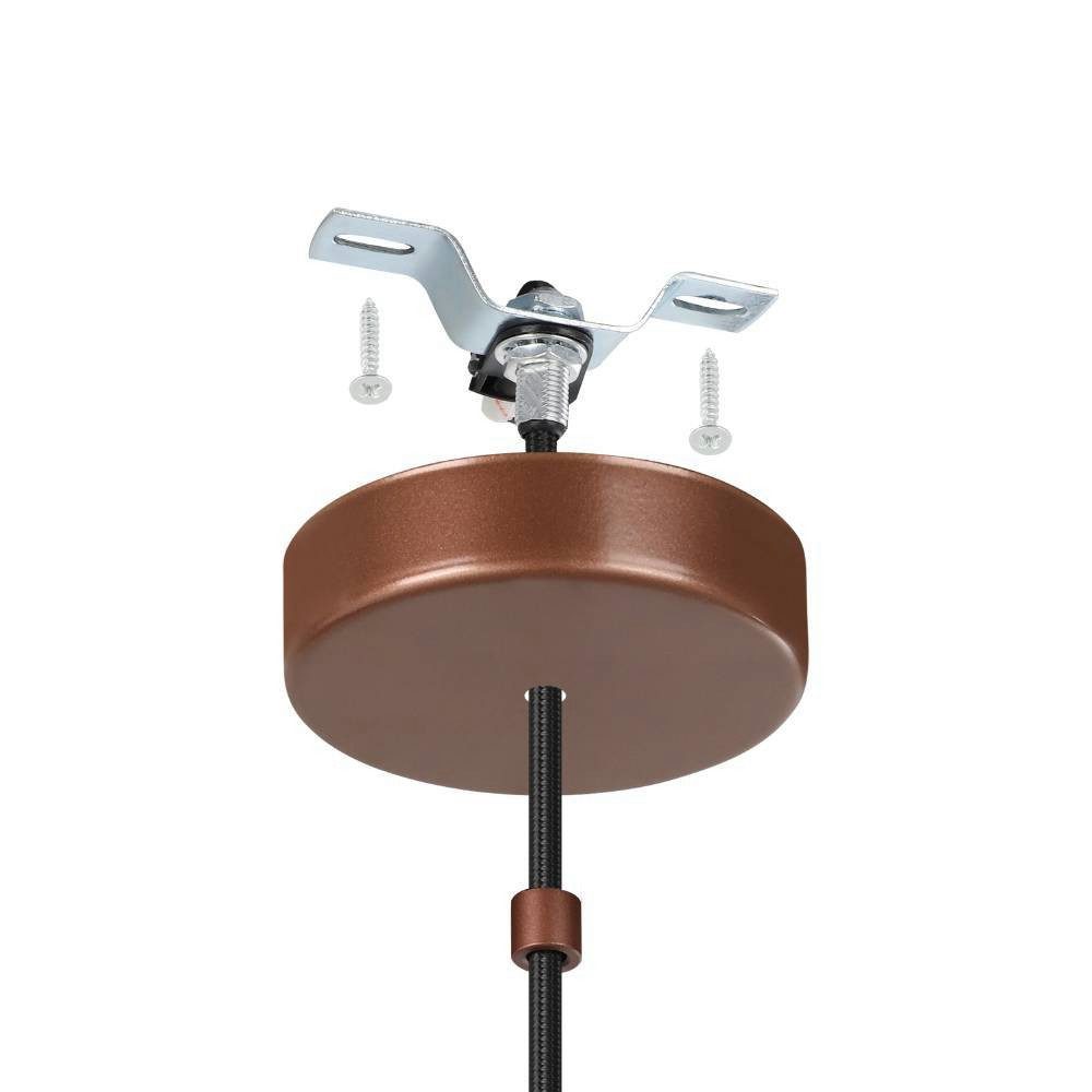 EGLO Hanglamp CARLTON hanglamp, koper, staal, excl. lichtbron, retro Vintage Hanglamp, 1 lamps, Draadgaas, Industrieel, 110x31cm