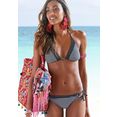 s.oliver red label beachwear triangel-bikinitop avni met patroonmix zwart