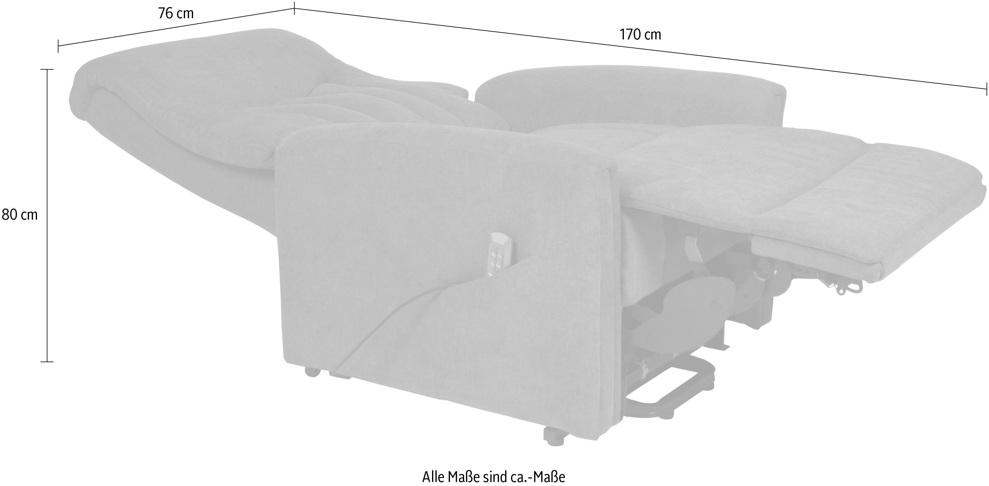 Duo Collection Relaxfauteuil Bonnyville 2 met 2 motoren, elektrische opstahulp Relaxfunctie en pocketveren binnenvering met stalen nosagvering
