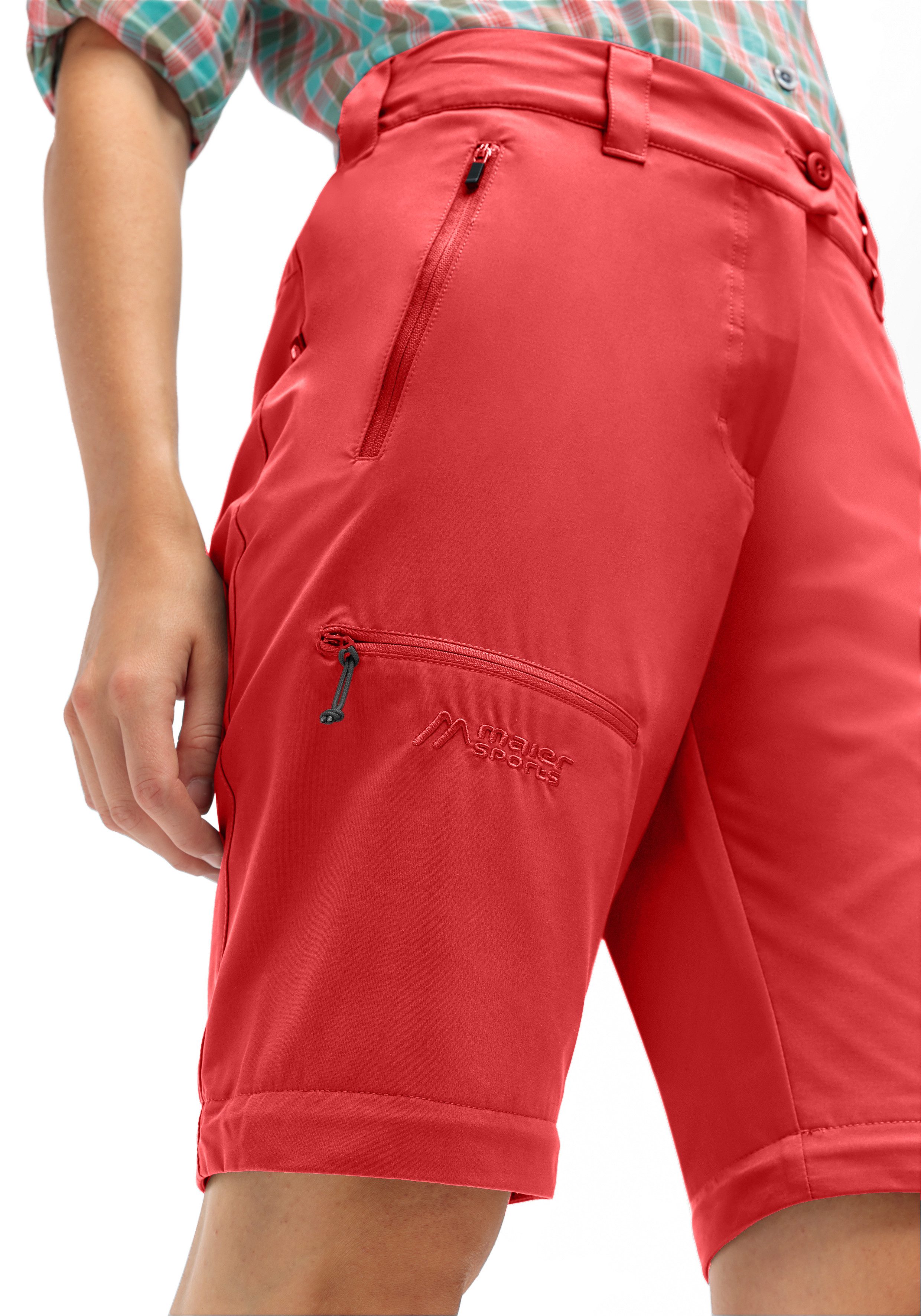 Maier Sports Outdoorbroek Nata Zip Loop Dames wandelbroek, zip-off functionele broek, 3 zakken, regular fit