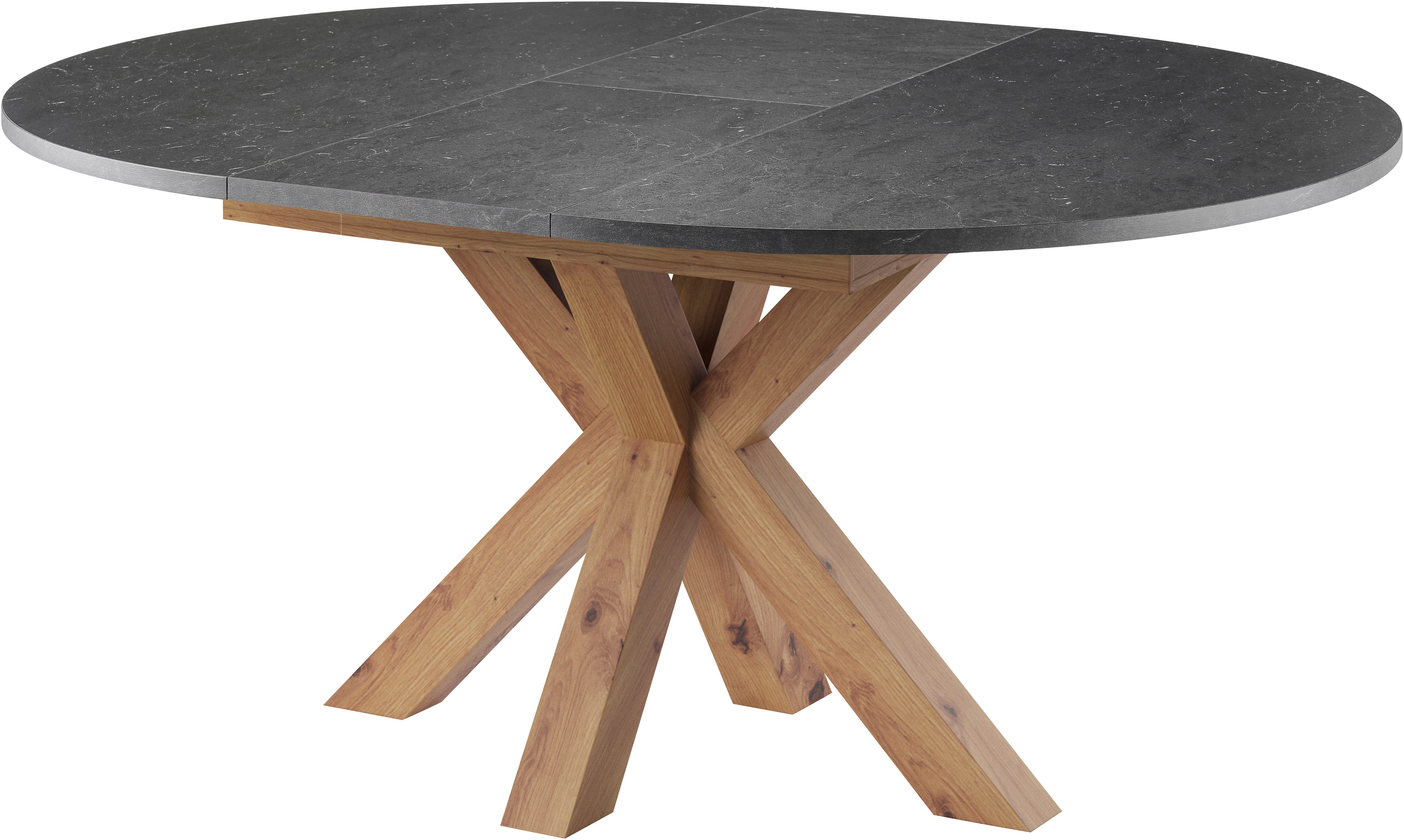 set one by Musterring Eettafel New Atlanta met ronde plaat, uitschuifbaar, stervoet, afmetingen ø130 cm (170x130 cm)
