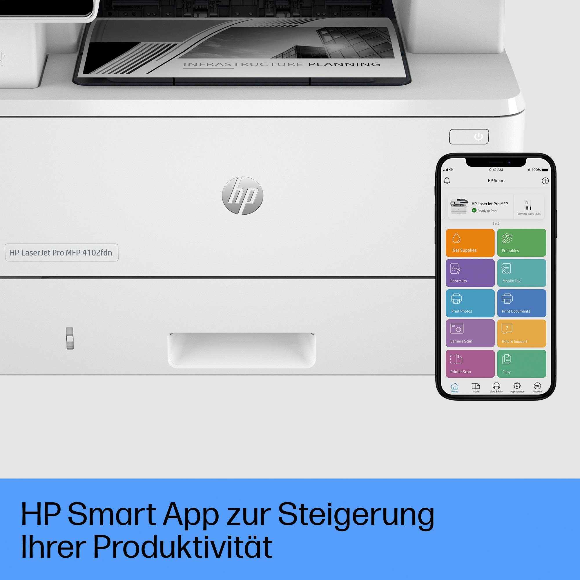 HP All-in-oneprinter LaserJet Pro MFP 4102fdn