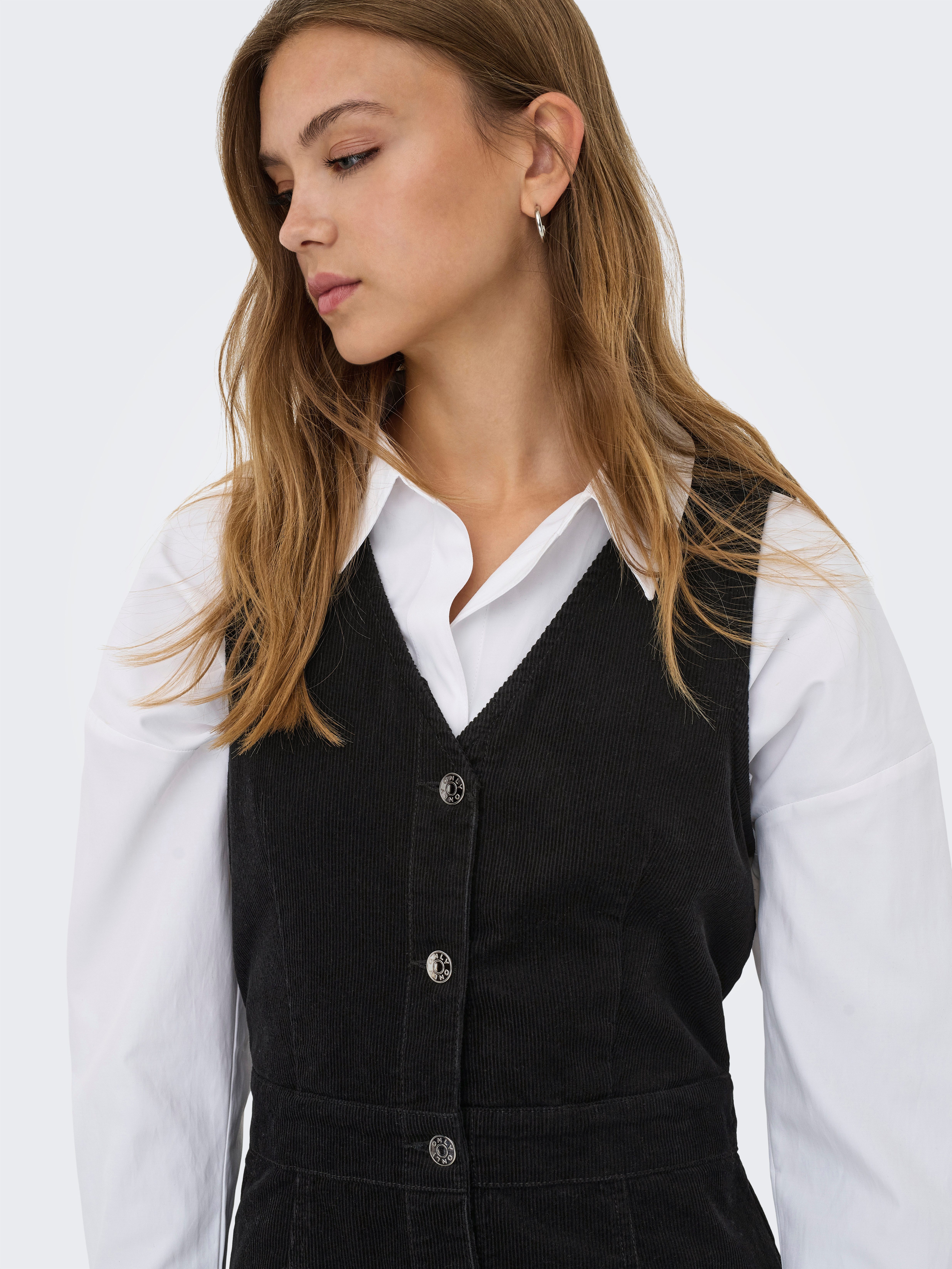 Only Cordjurk ONLMOXIE S/L BUT CORD DRESS CC PNT