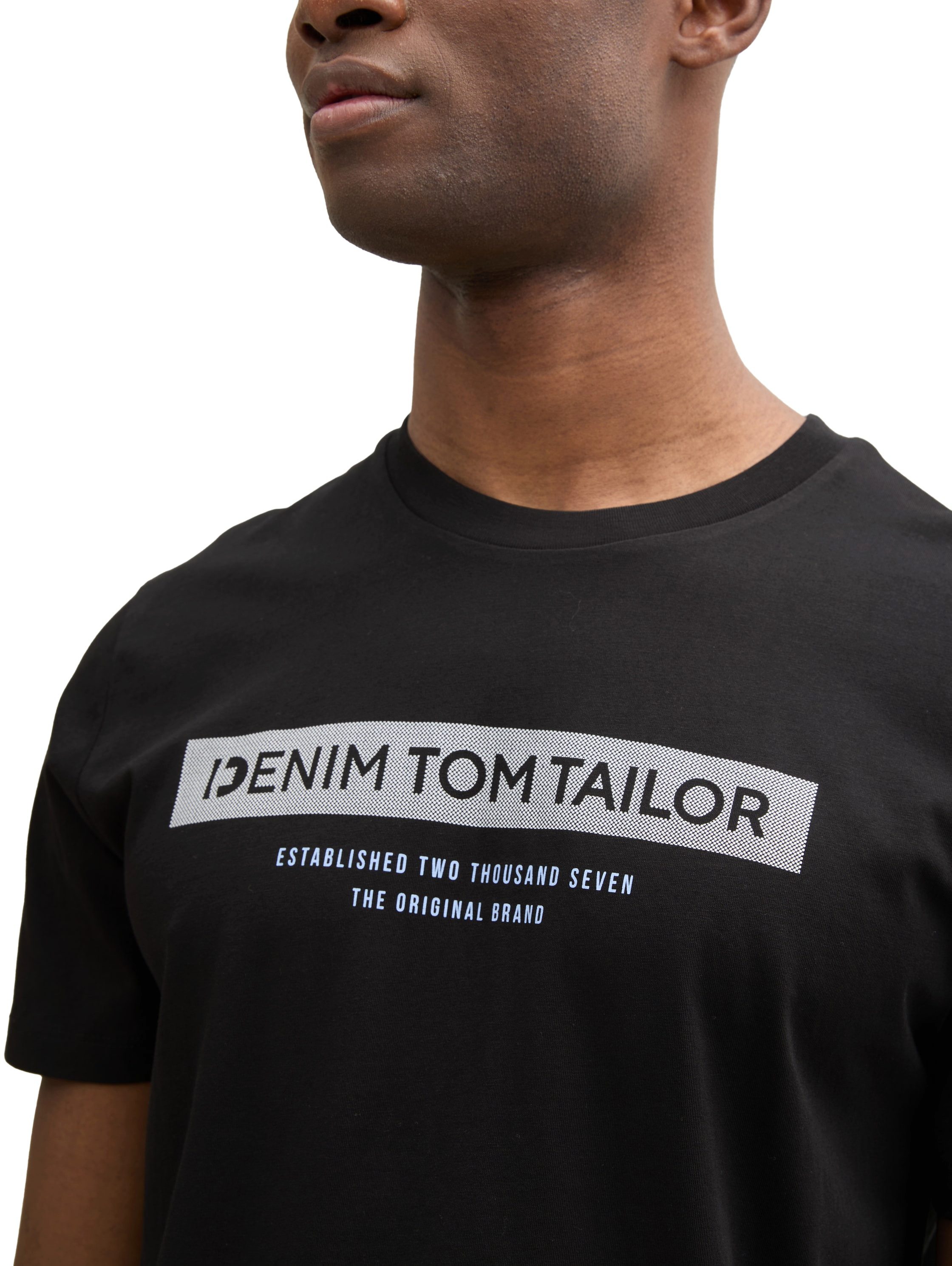 Tom Tailor Denim T-shirt met verschillende logoprints