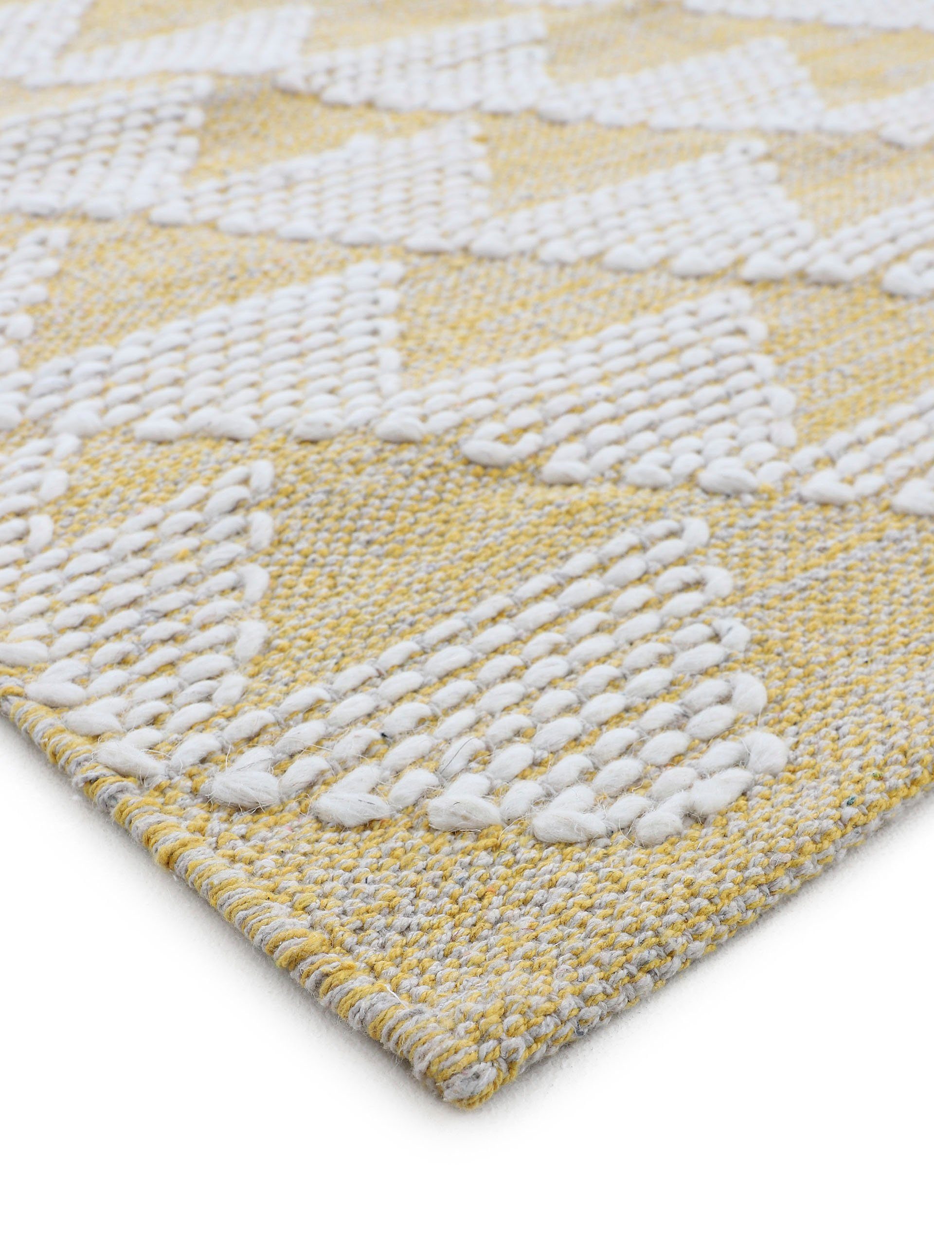 carpetfine Loper Kelim Durry Handgeweven, geometrisch, hoog-laag effect, handgeweven, 100% katoen