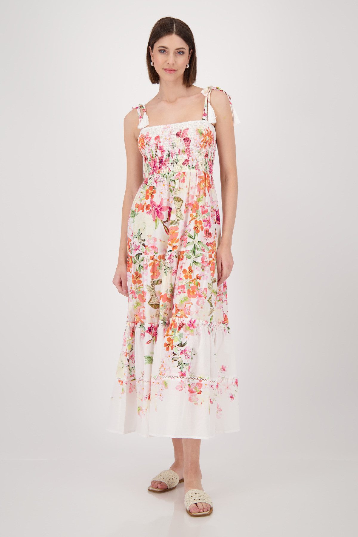 Monari Maxi-jurk met bloemenprint