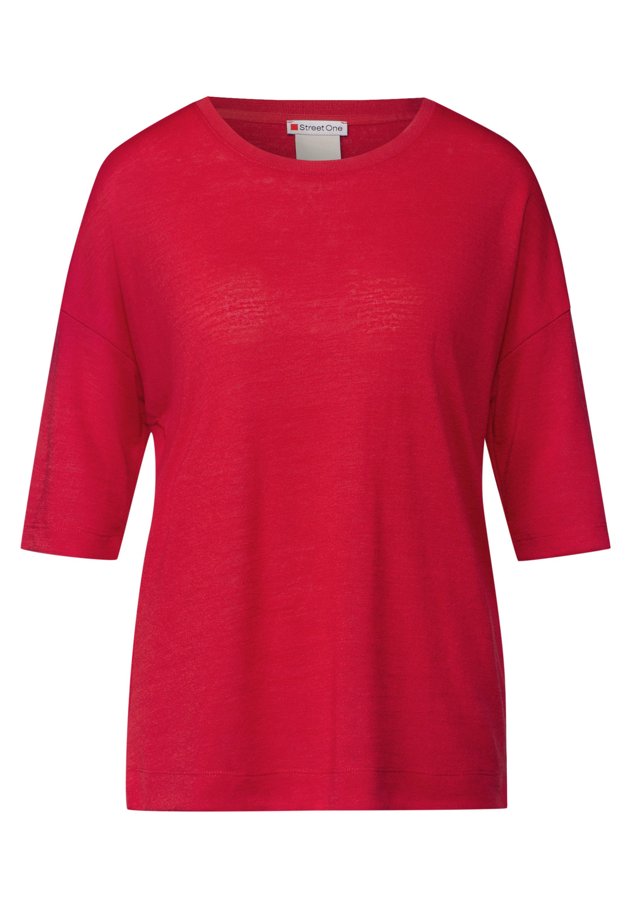 STREET ONE T-shirt met splitjes opzij