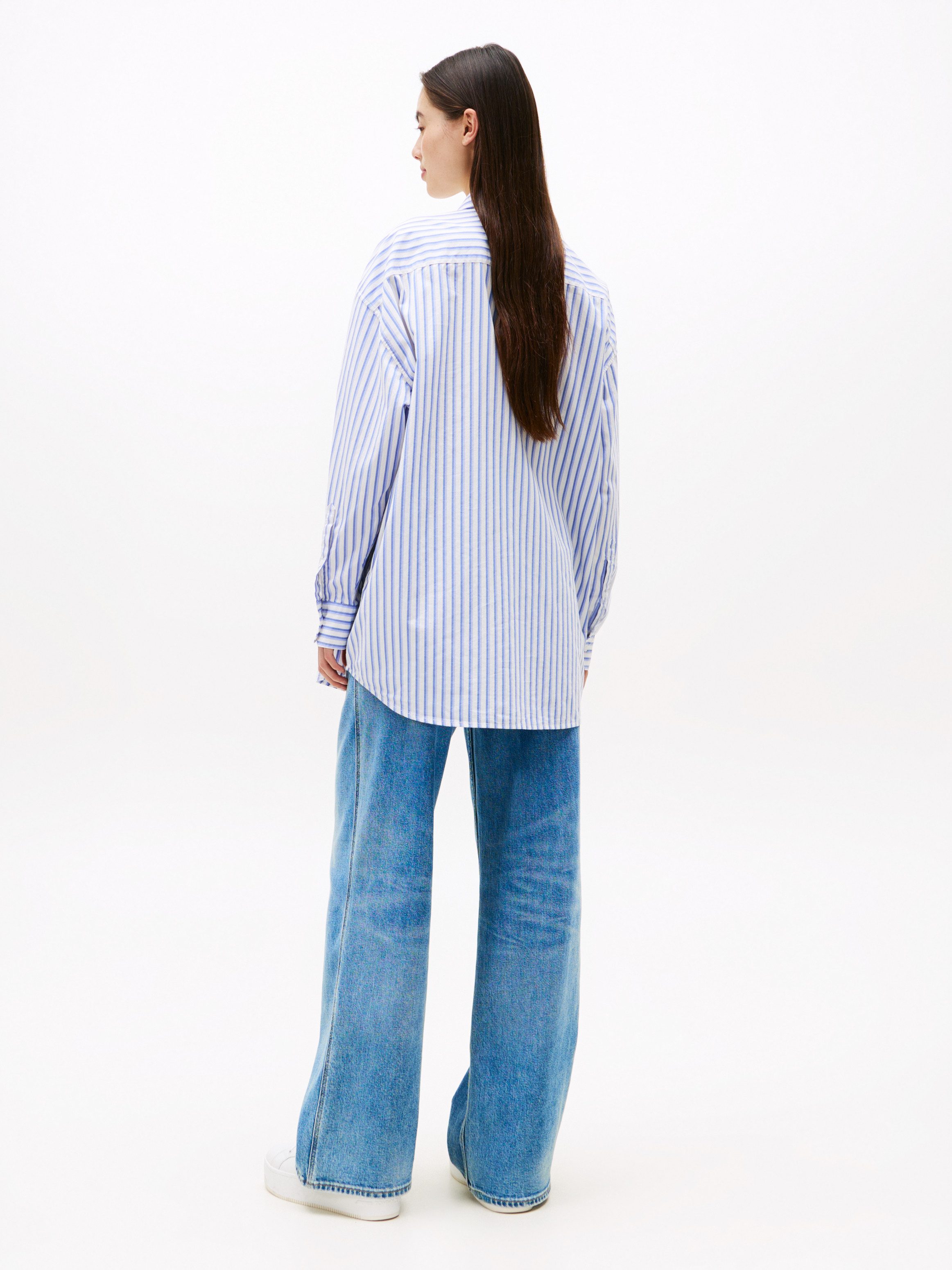 TOMMY JEANS Overhemdblouse TJW OVS BADGE STRIPE SHIRT