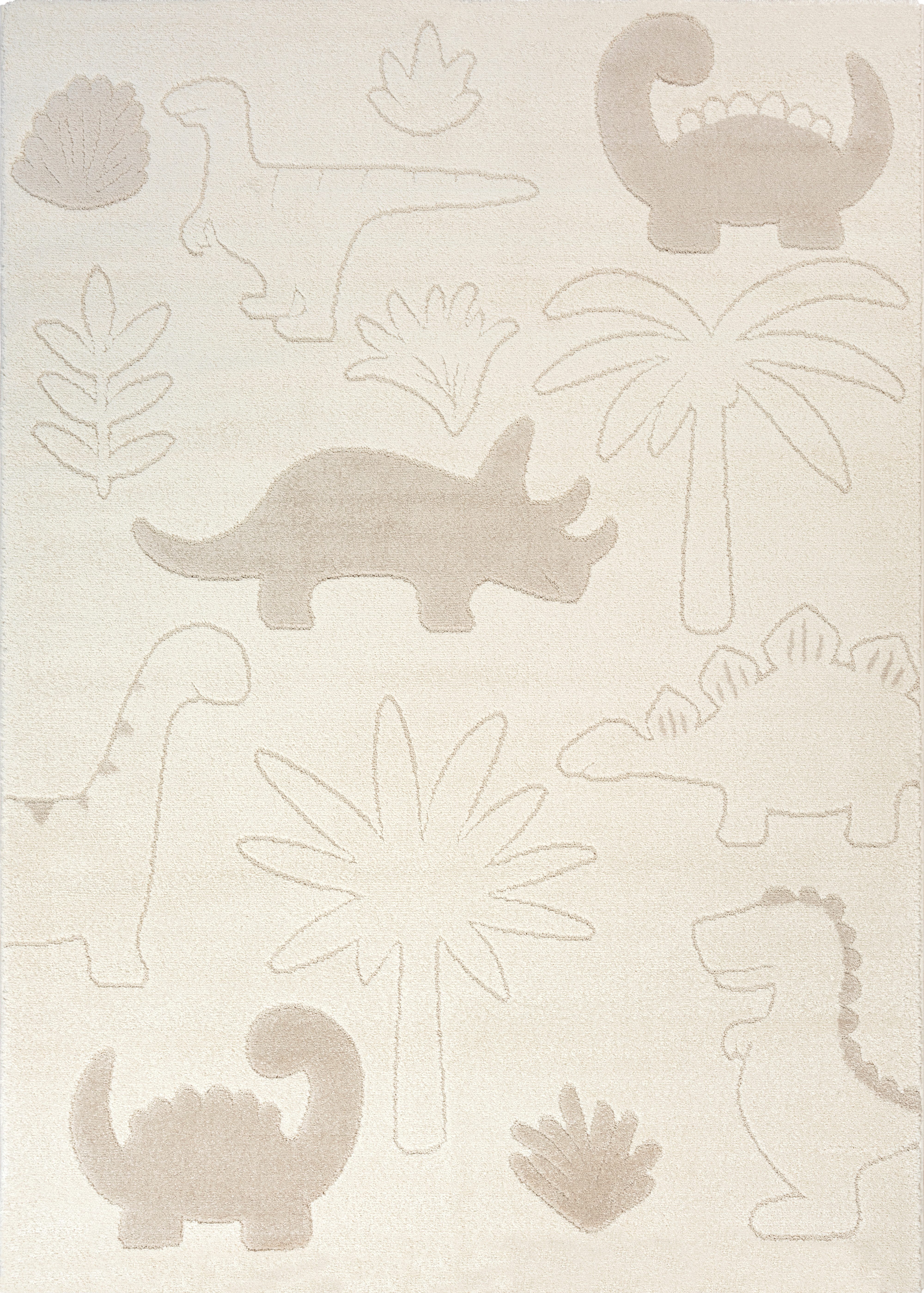 merinos Vloerkleed Eclipse kids Dinos Tapijt voor kinderkamer, kindertapijt, speel tapijt, onderhoudsvriendelijk