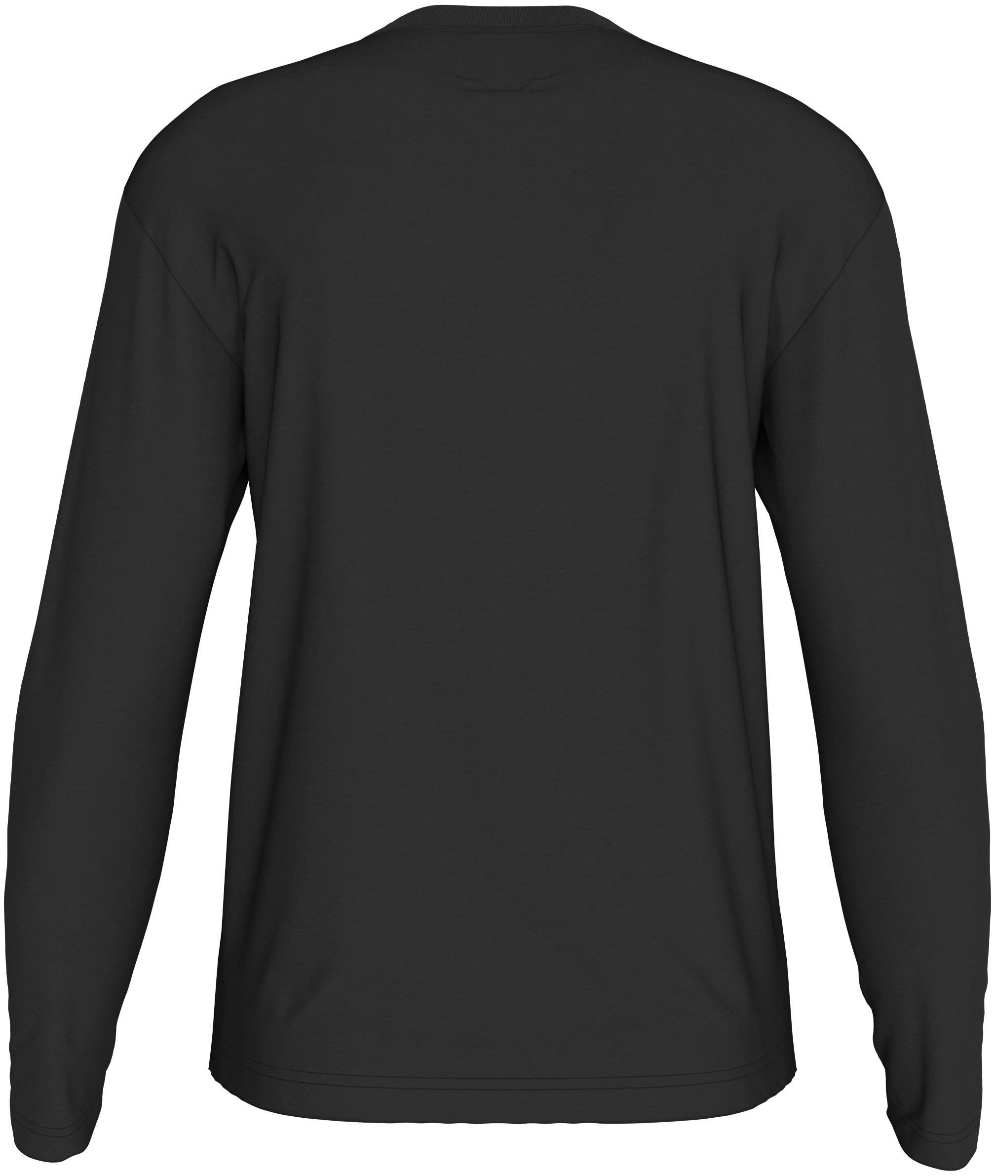 Calvin Klein Shirt met lange mouwen BT_HORIZONTAL LOGO LS T-SHIRT in grote maten met logo-opschrift
