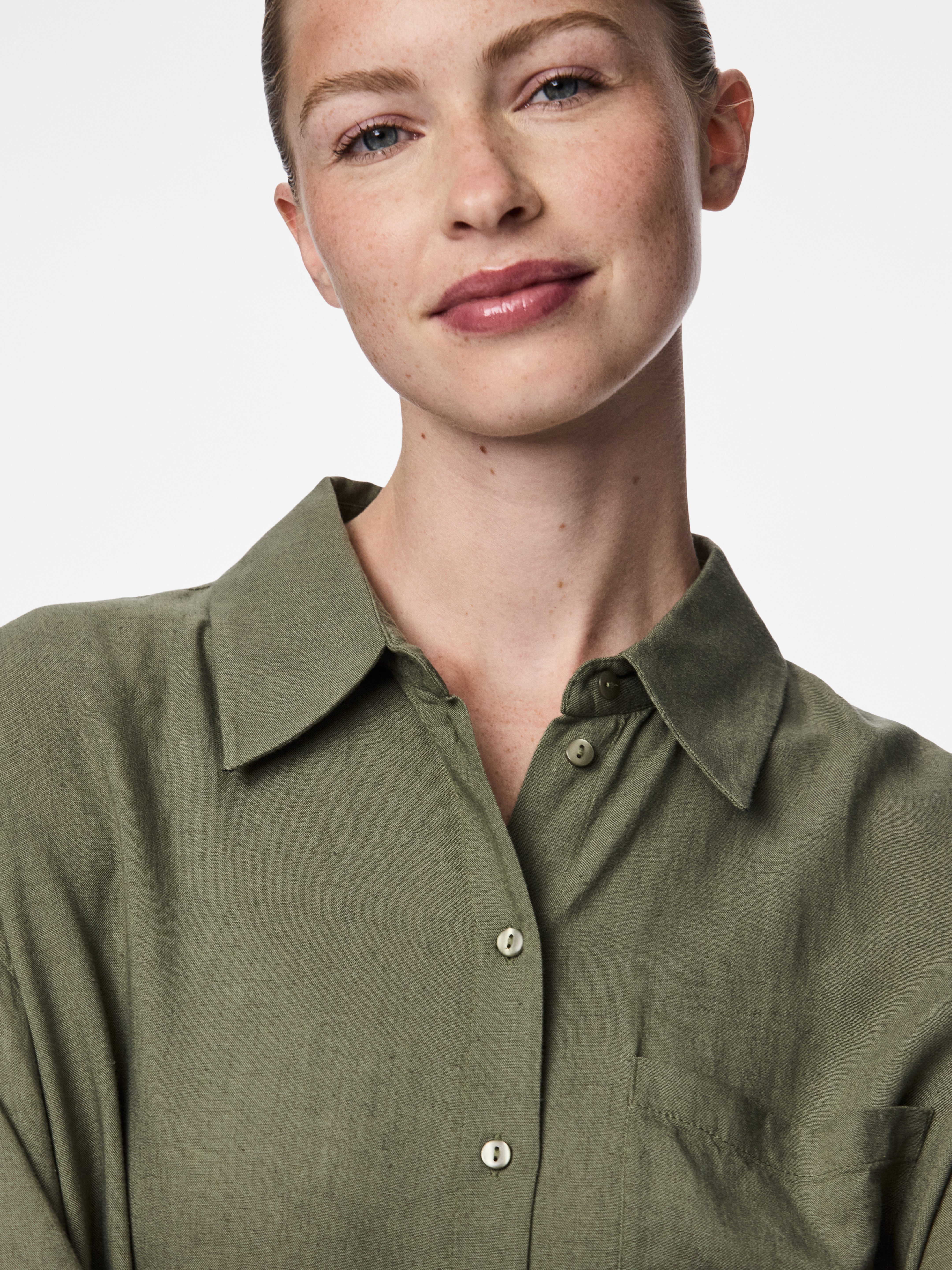 pieces Overhemdblouse PCPIA LS LOOSE SHIRT WVN NOOS